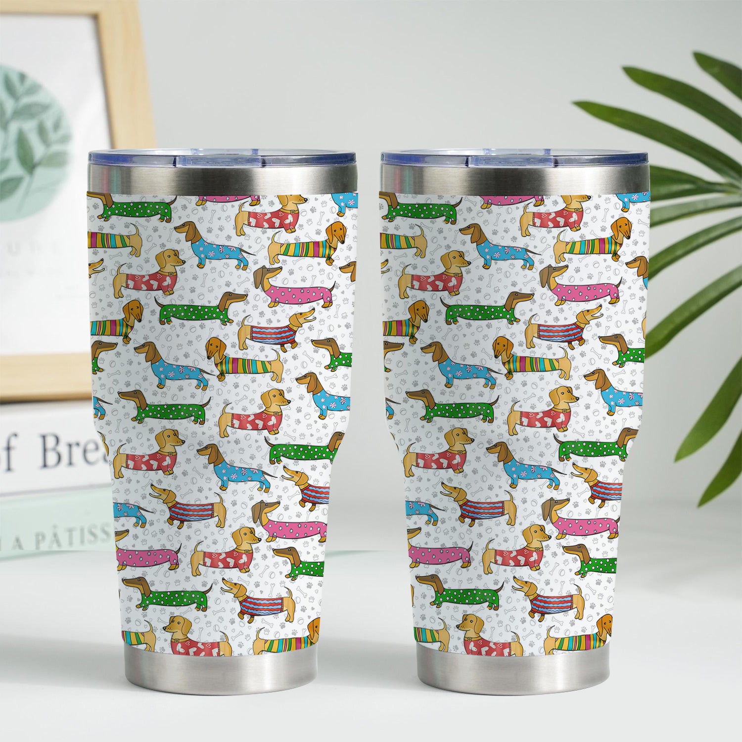 Doxie Puppies Nurse Tumbler - Cute Dachshund Gift for RN LPN CNA - Weiner Dog Stainless Cup for Healthcare Workers