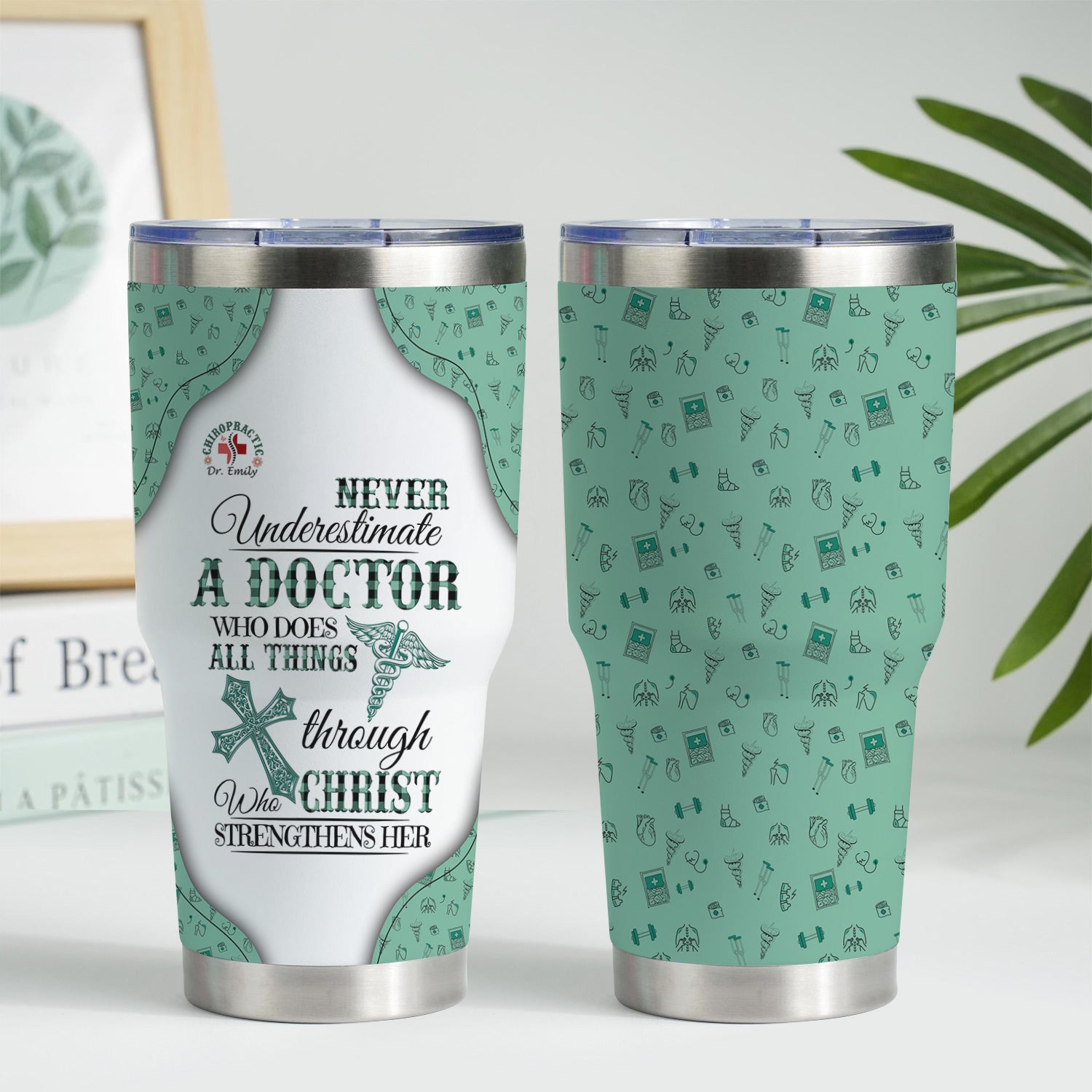 Custom Faith Nurse Tumbler - Stainless Steel Medical Cup with Christian Quote - Thoughtful Gift for Women RN, LPN, CNA