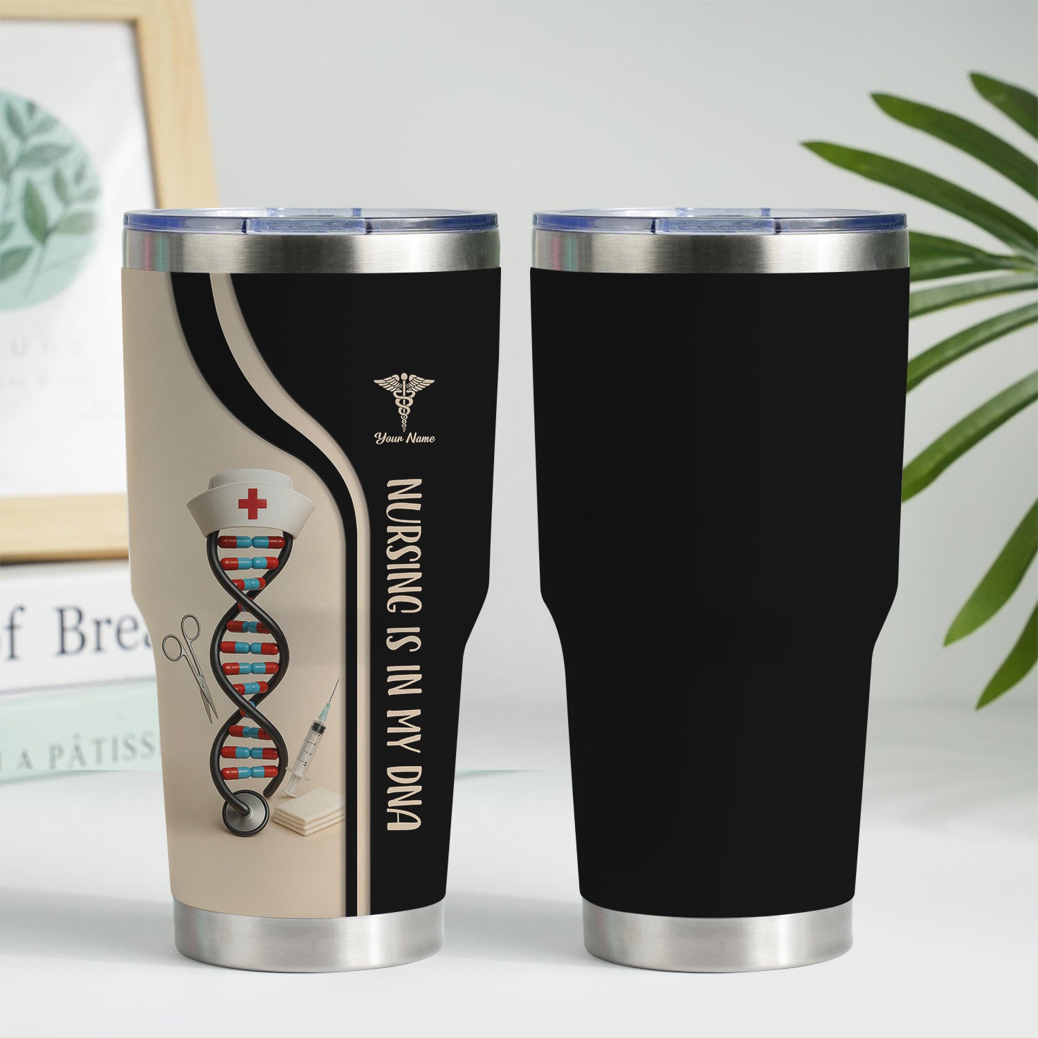 Nursing Is In My DNA Tumbler - Personalized Nurse Tumbler - Gifts For Nurses