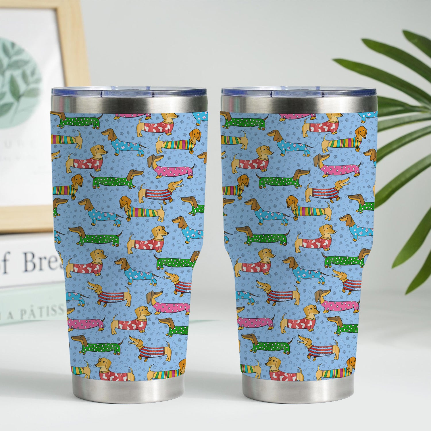 Doxie Puppies Nurse Tumbler - Cute Dachshund Gift for RN LPN CNA - Weiner Dog Stainless Cup for Healthcare Workers