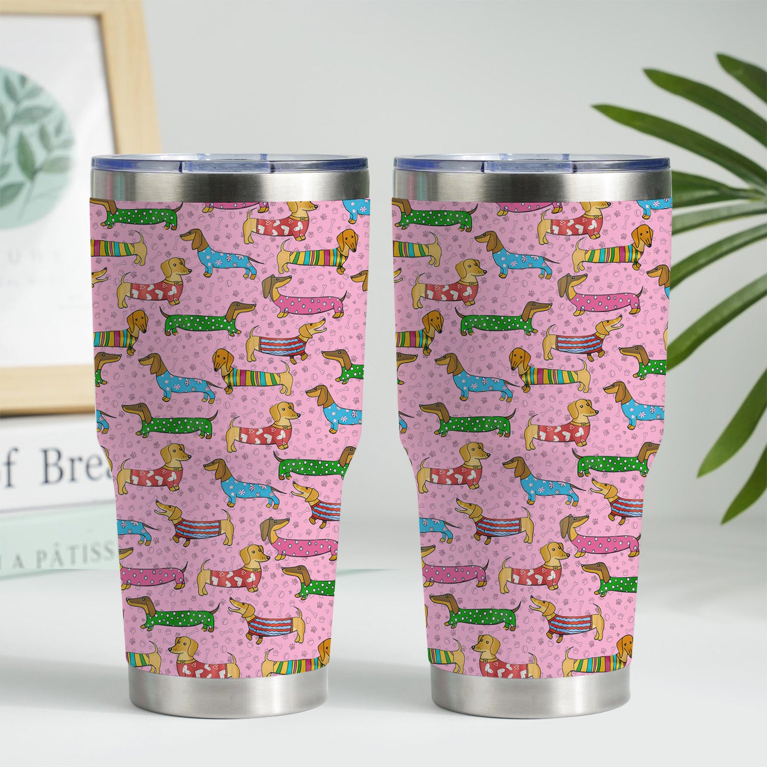 Doxie Puppies Nurse Tumbler - Cute Dachshund Gift for RN LPN CNA - Weiner Dog Stainless Cup for Healthcare Workers