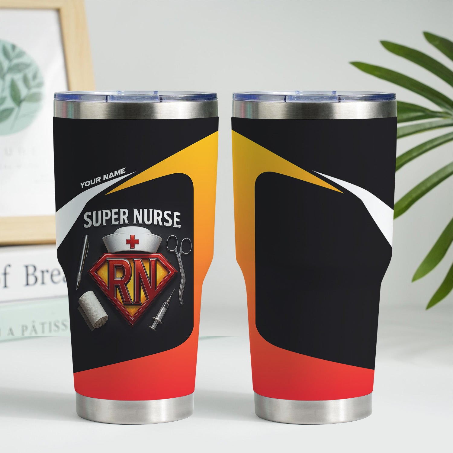 Personalized Super Nurse Tumbler - RN Medical Tools Cup - Gift for Healthcare Heroes