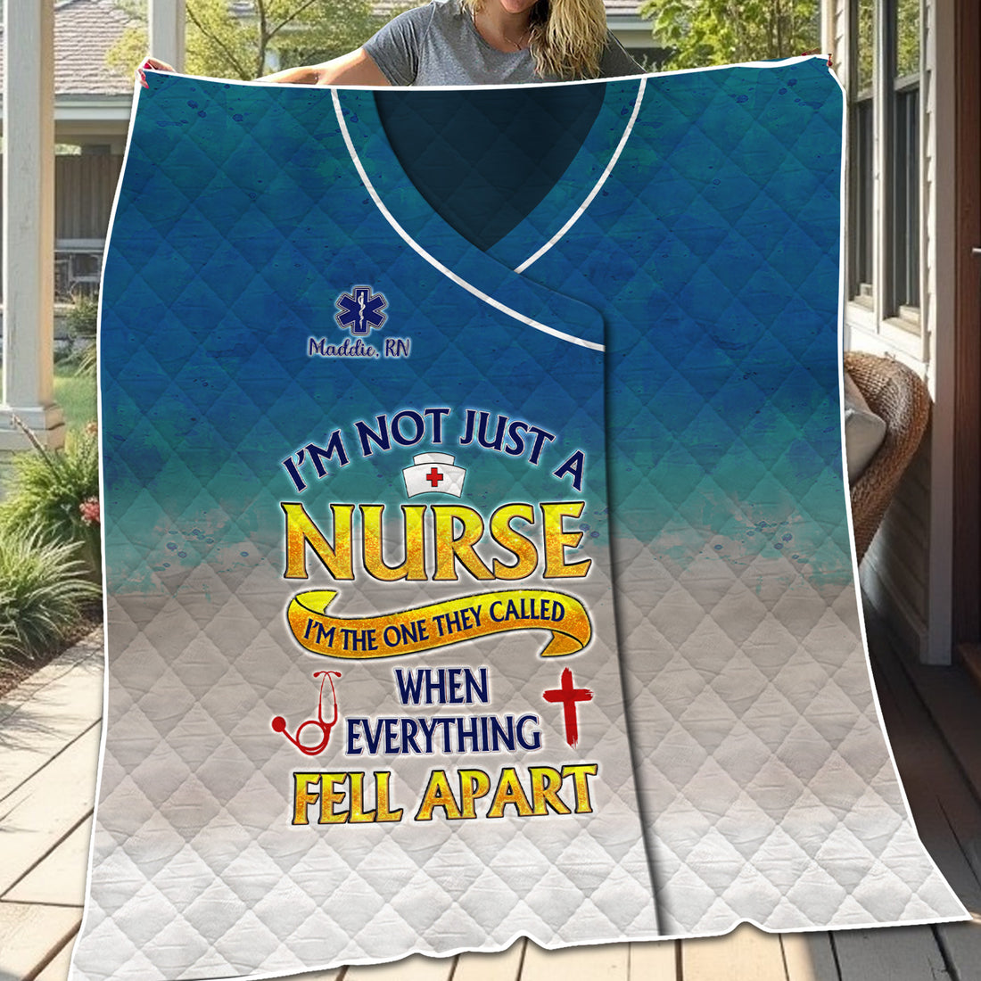 Personalized Proud Nurse Blanket - I'm Not Just A Nurse Quote - Gift for Women RN LPN Healthcare Workers