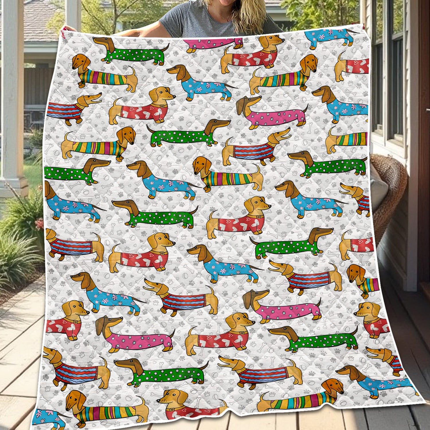 Doxie Puppies Nurse Blanket - Cute Dachshund Holiday Gift for RN LPN CNA - Weiner Dog Lover