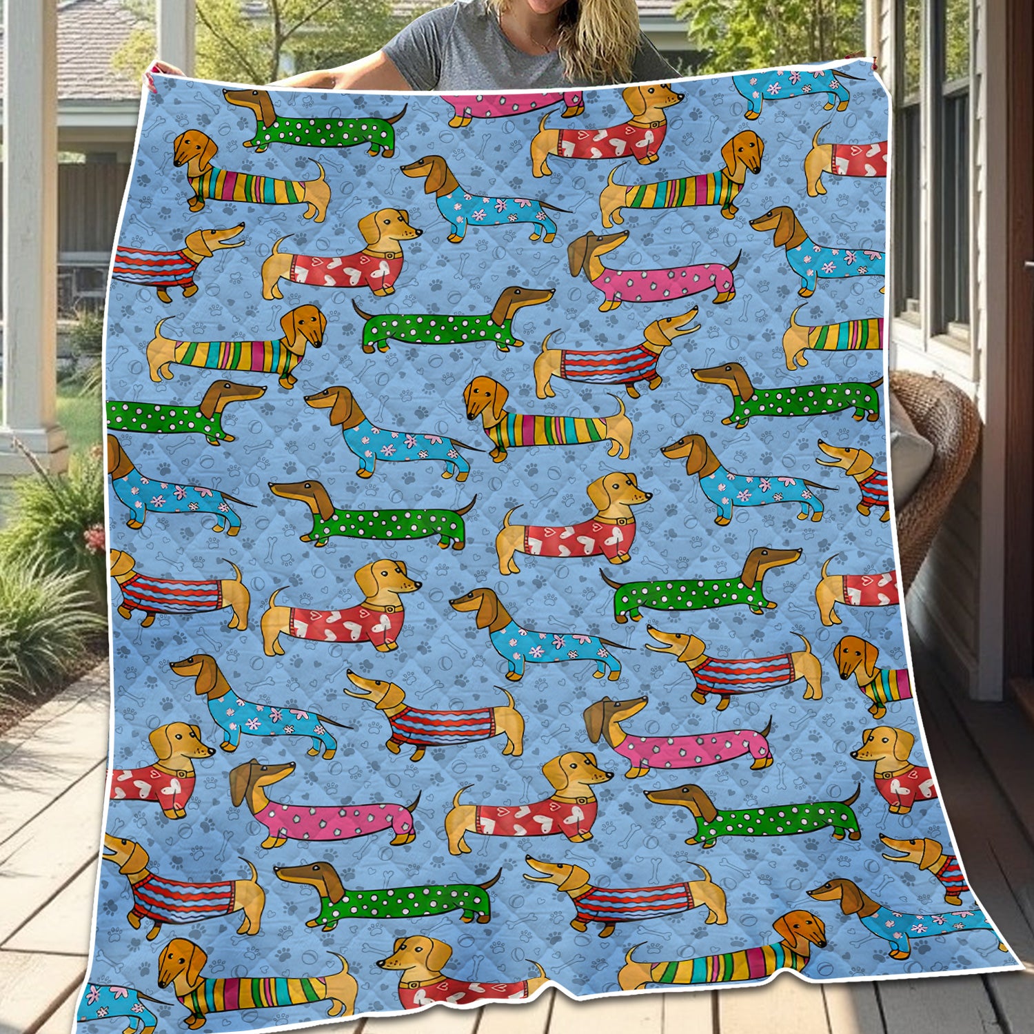 Doxie Puppies Nurse Blanket - Cute Dachshund Holiday Gift for RN LPN CNA - Weiner Dog Lover
