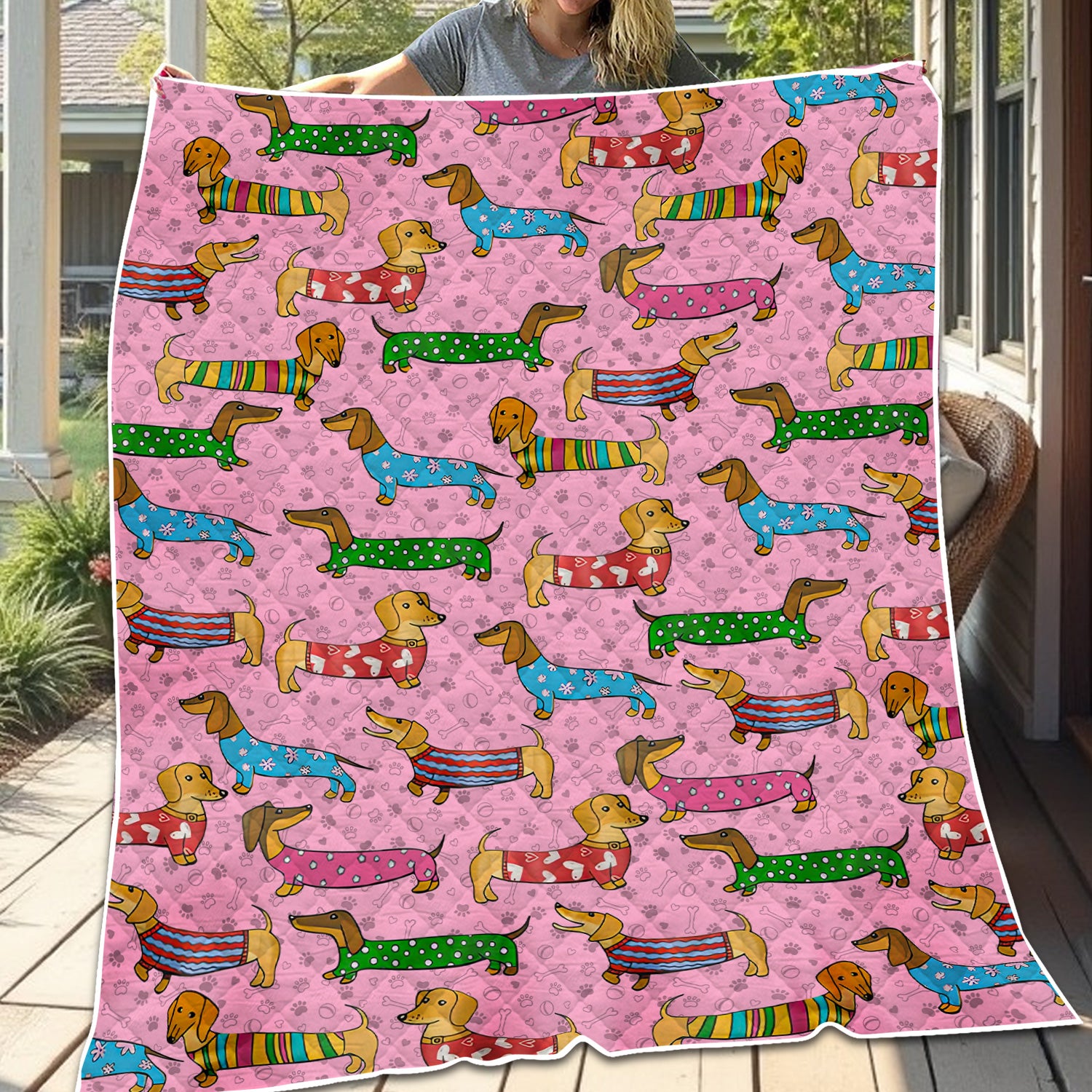 Doxie Puppies Nurse Blanket - Cute Dachshund Holiday Gift for RN LPN CNA - Weiner Dog Lover