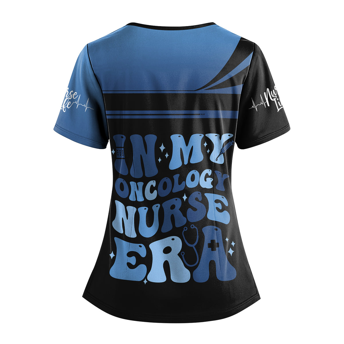 Personalized Oncology Nurse Scrub Shirt - Custom Photo & Name - In My Nurse Era Design - Gift for RN, LPN, Healthcare Worker