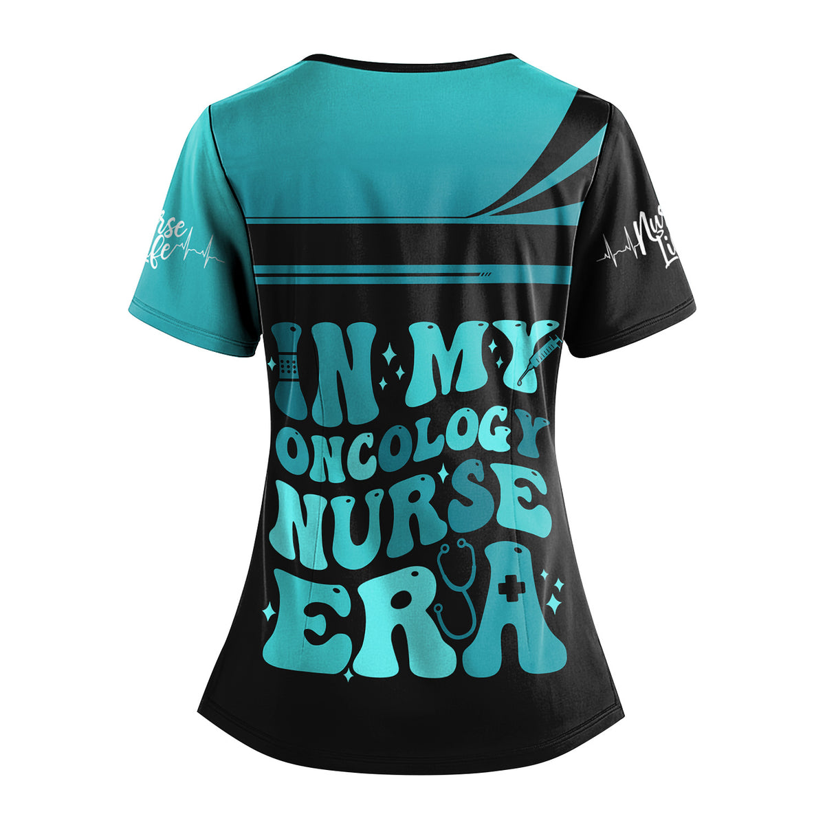 Personalized Oncology Nurse Scrub Shirt - Custom Photo & Name - In My Nurse Era Design - Gift for RN, LPN, Healthcare Worker