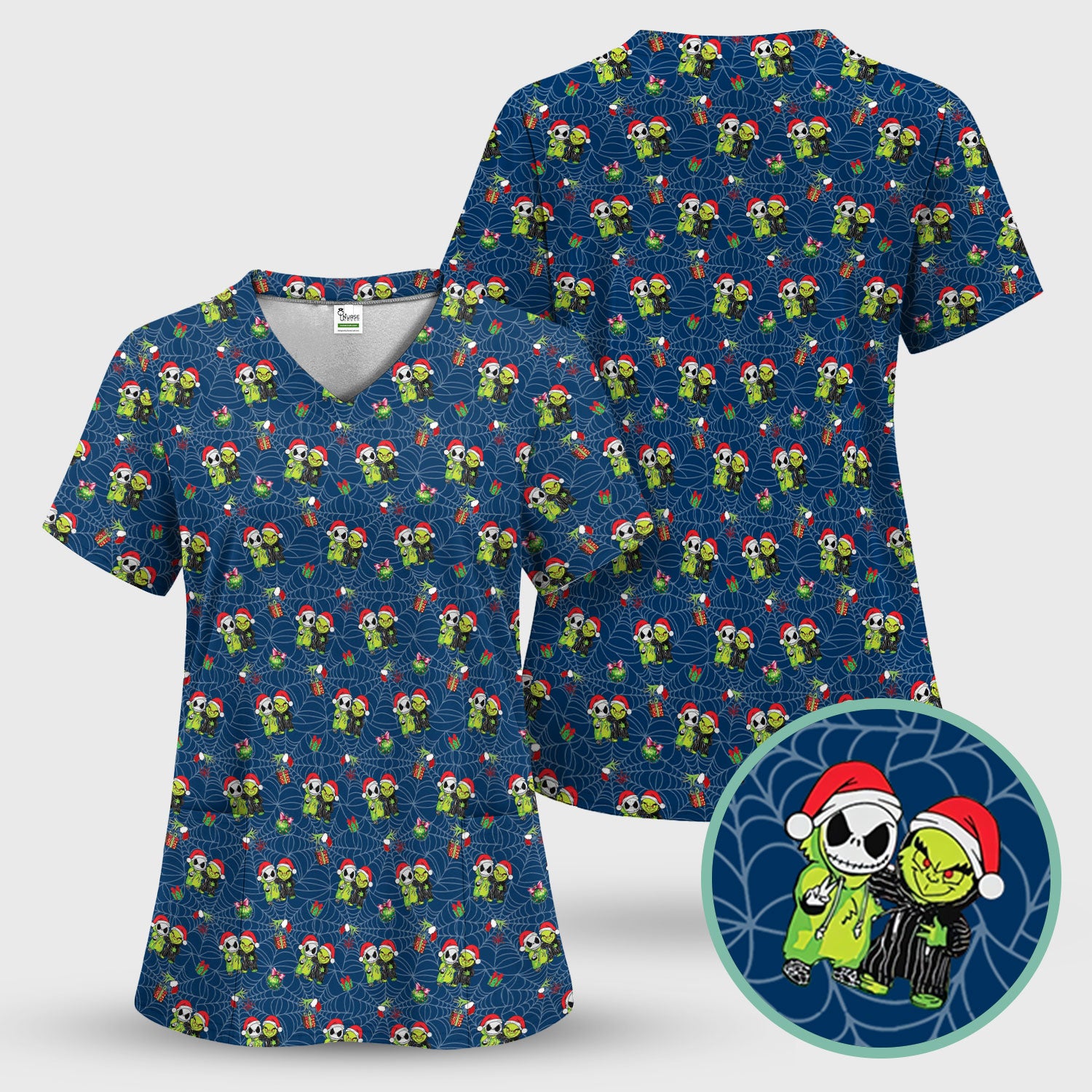 Merry Grinchmas Before Christmas Scrub Top - Funny Holiday Nurse Shirt - Til This Season Gift for RN LPN CNA