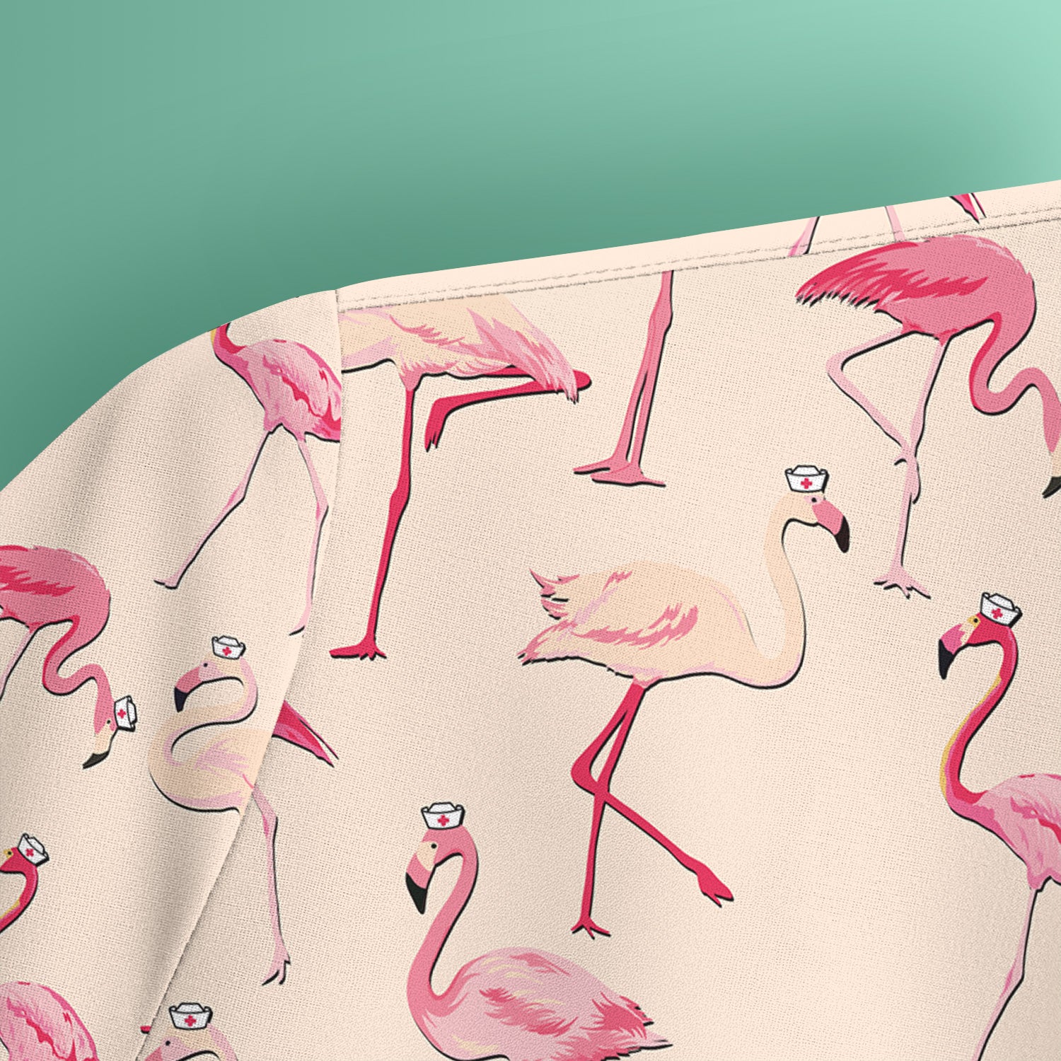Cute Flamingo Nurse Scrub – Funny Tropical Bird Scrub Top for Women - Custom RN LPN CNA Healthcare Workers Gift