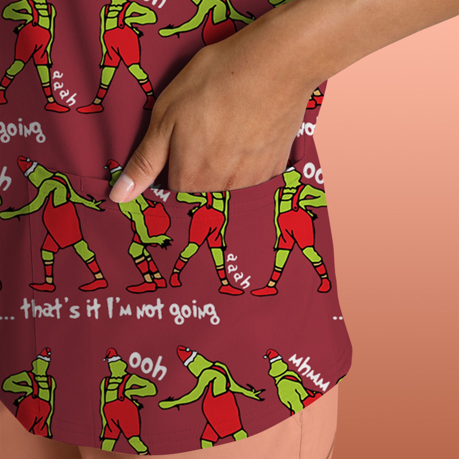 Funny Grinch Nurse Scrub Top - That’s It I’m Not Going RN LPN CNA Gift - Nurse Appreciation Gift