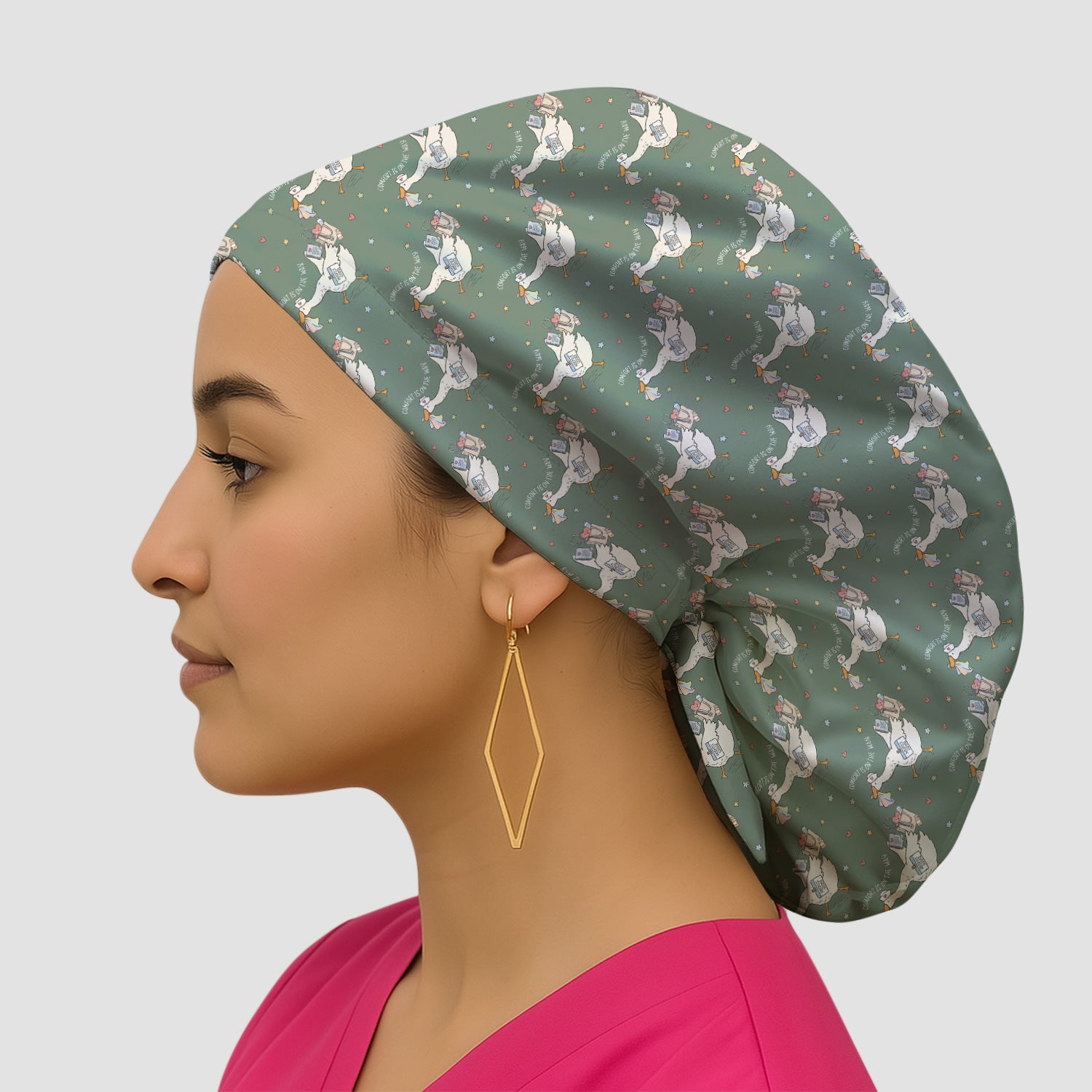 Cute Comfort Is On The Way Goose Scrub Cap, Surgical Caps for Doctors