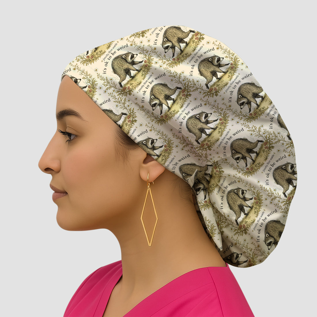It's OK To Be Weird with Jimothy Scrub Cap, Surgical Caps for Doctors