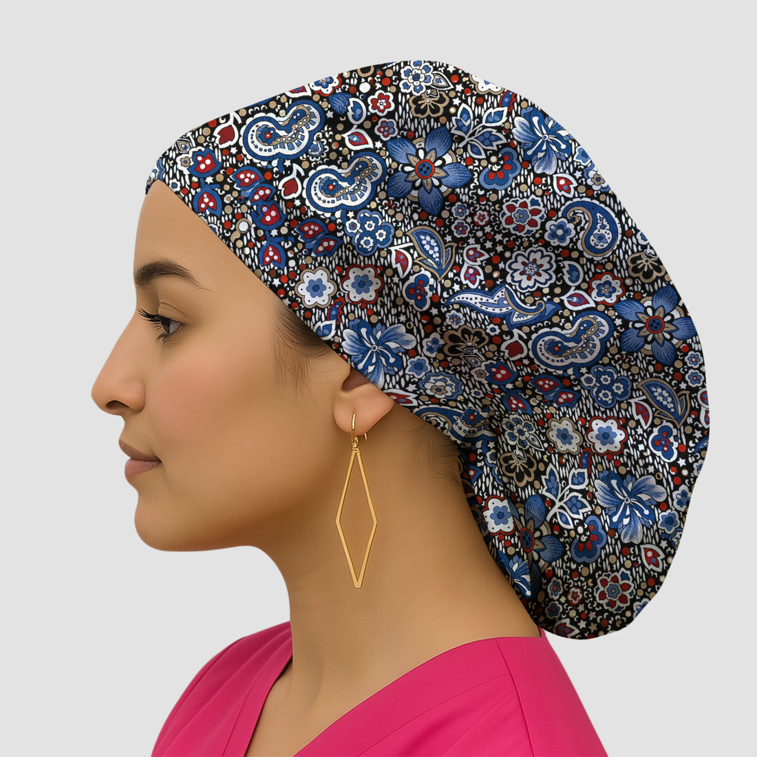 Classic Paisley Floral Pattern Scrub Cap, Surgical Caps for Doctors