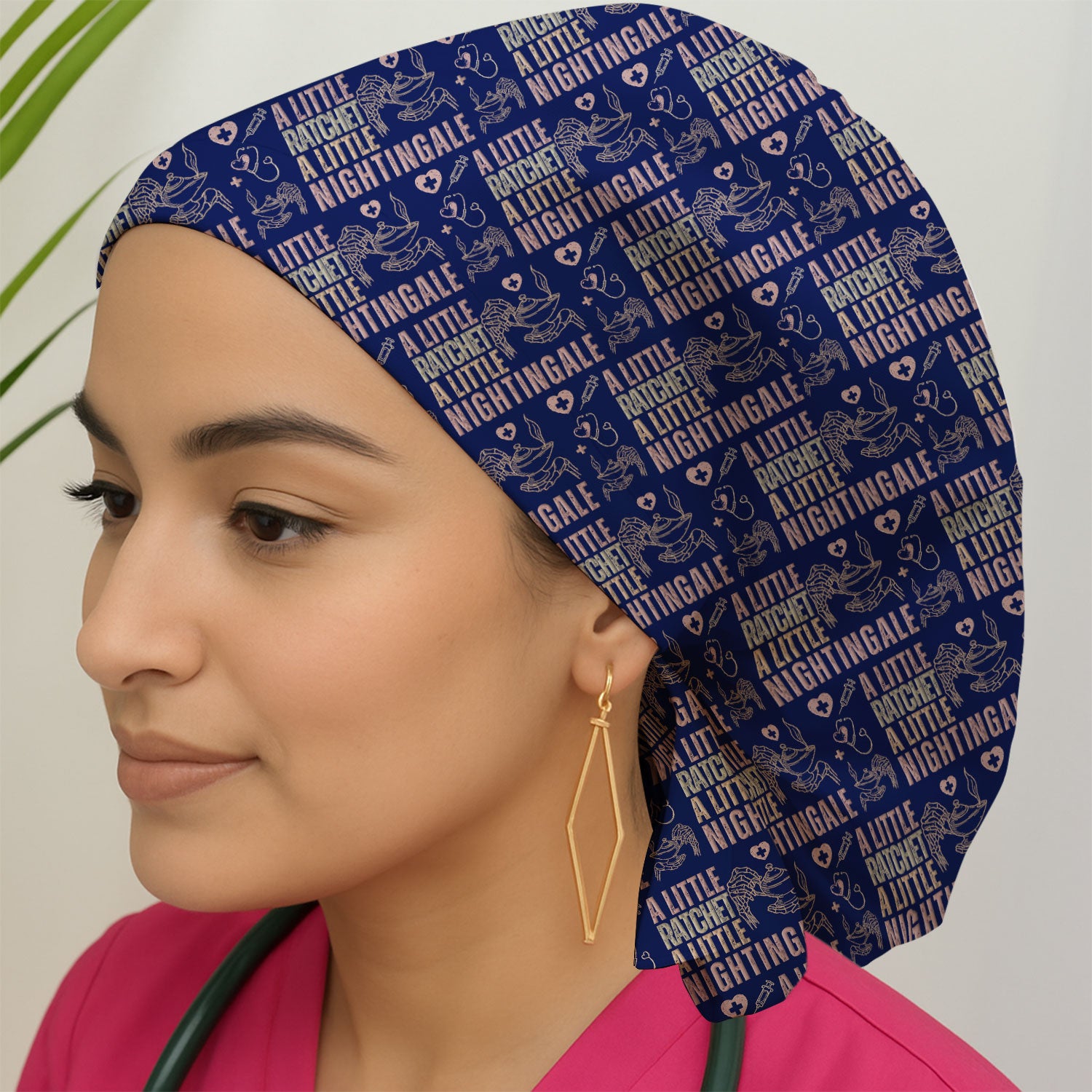 A Little Ratchet A Little Nightingale Scrub Cap, Breathable Fabrics Caps Uniform