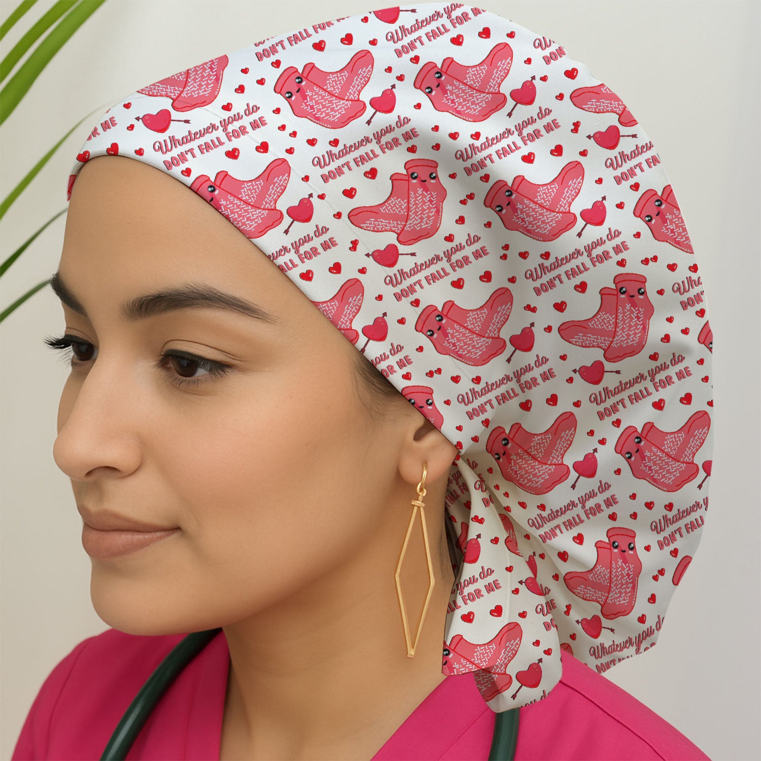 Valentine Funny Love Quote Scrub Cap, Surgical Caps for Doctors