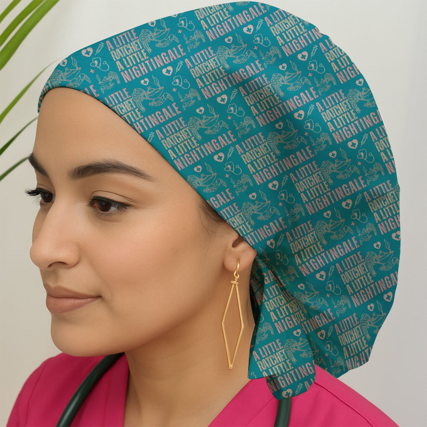 A Little Ratchet A Little Nightingale Scrub Cap, Breathable Fabrics Caps Uniform