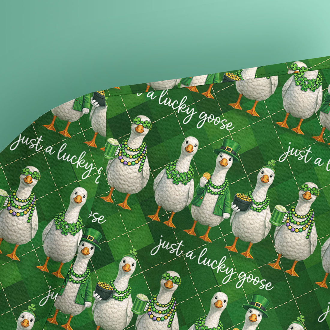 Lucky Goose St Patrick Green Argyle Print Scrub, Comfortable Scrubs for Nurses