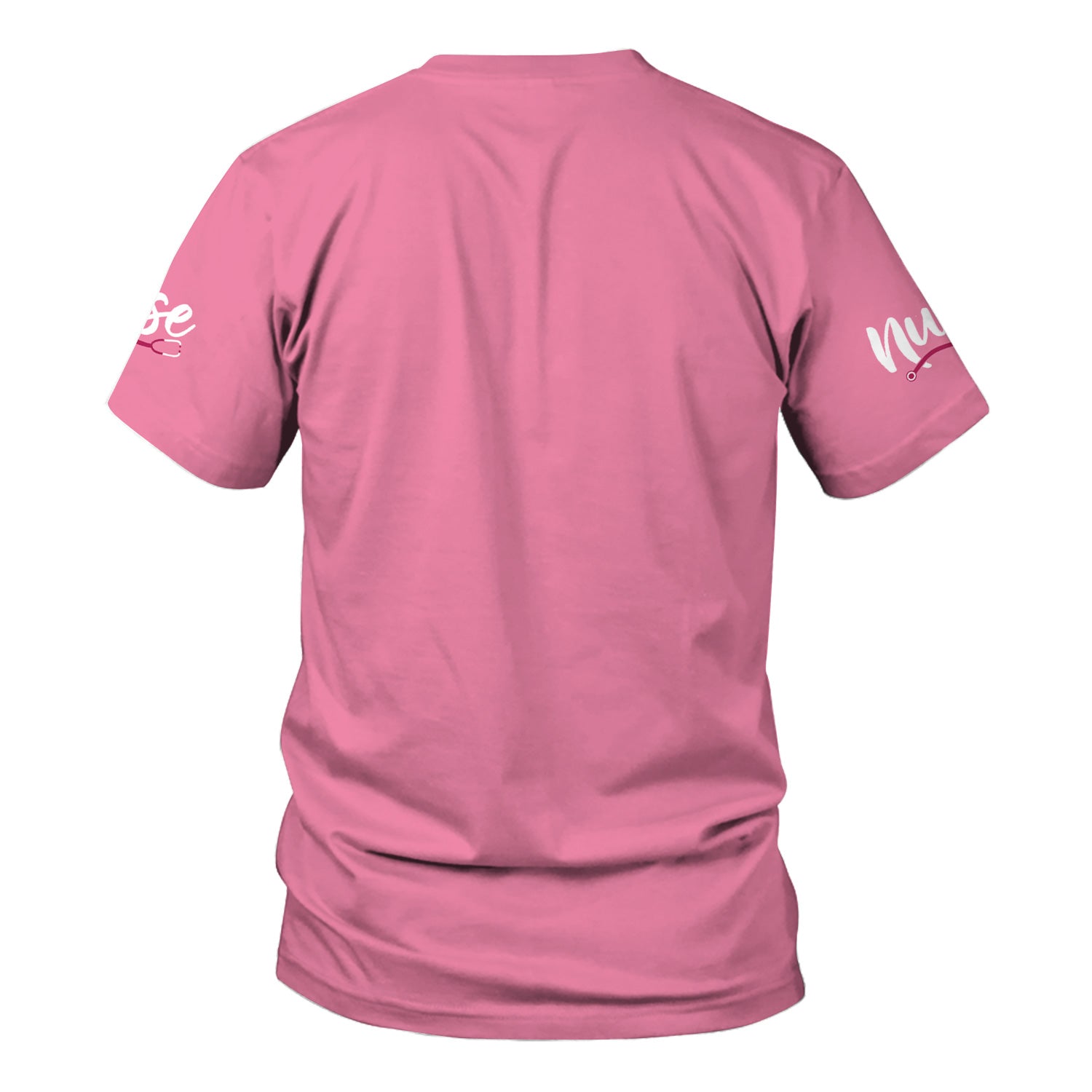 Custom Name Pink Nurse Shirt - Cute Stethoscope Gift for Female RN LPN CNA - Appreciation Week Medical Tee