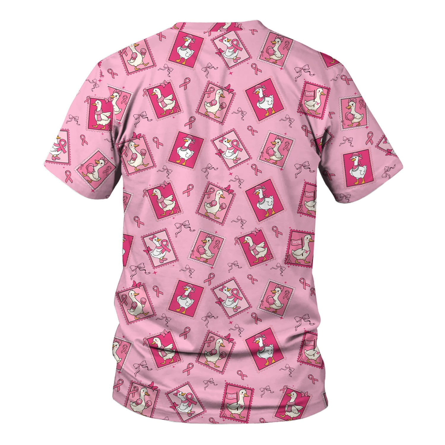 Breast Cancer Awareness Shirt - Funny Goose & Pink Ribbon Design - Gift for RN CNA LPN Healthcare Workers