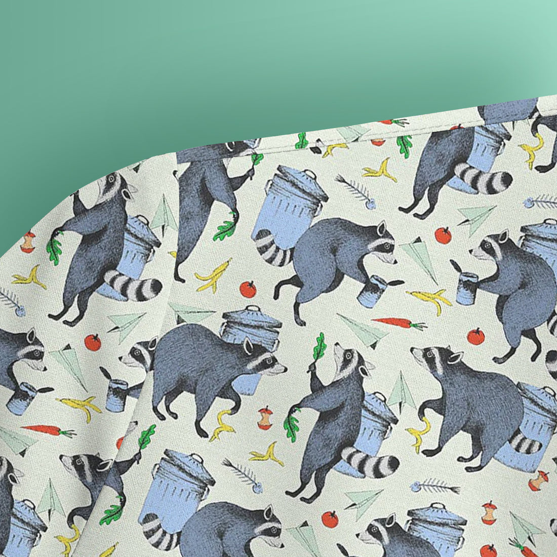 Playful Raccoon Trash Print Nurse Scrub Top, Comfortable Scrubs for Nurses