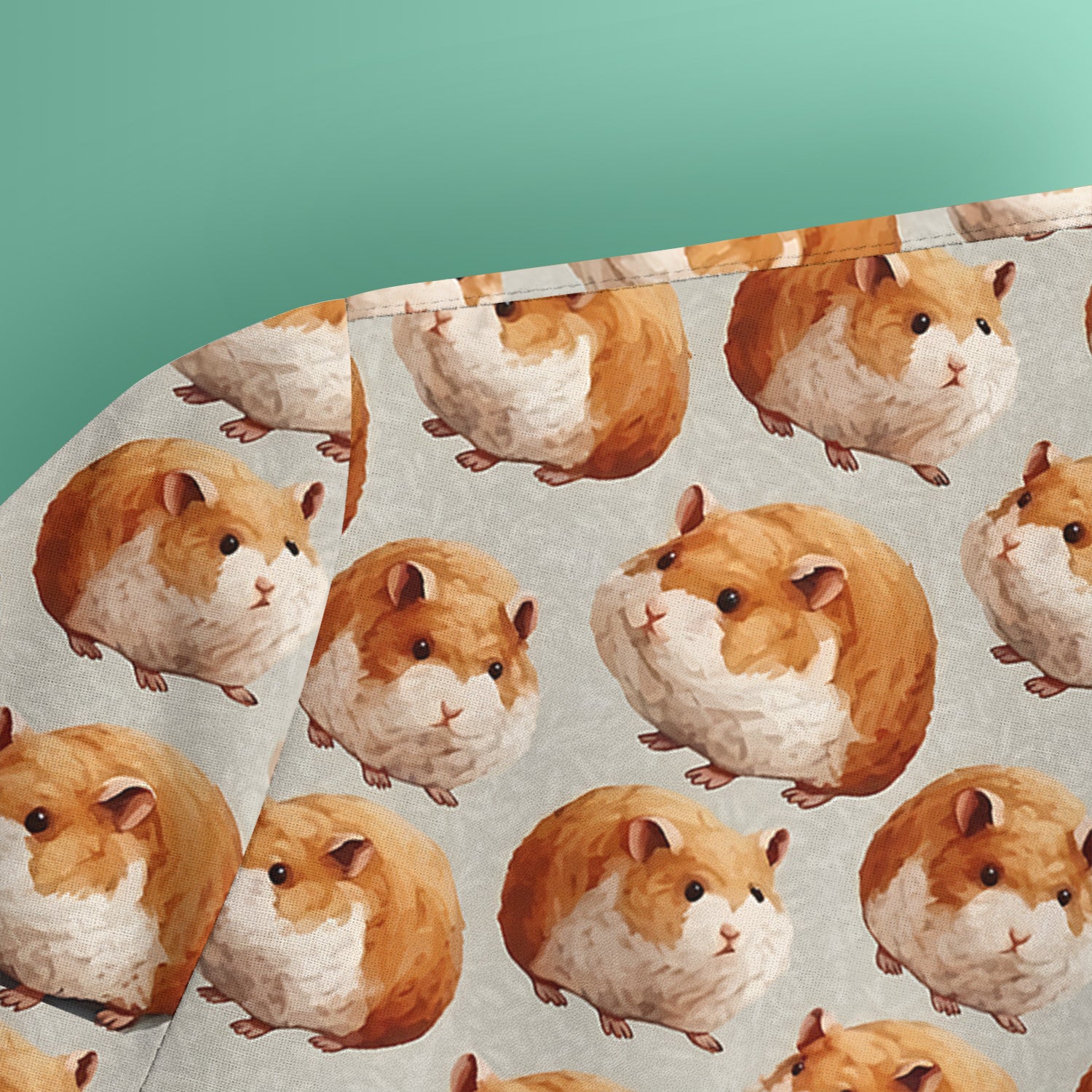Cute Hamster Pattern Nurse Scrub Top, Comfortable Scrubs for Nurses