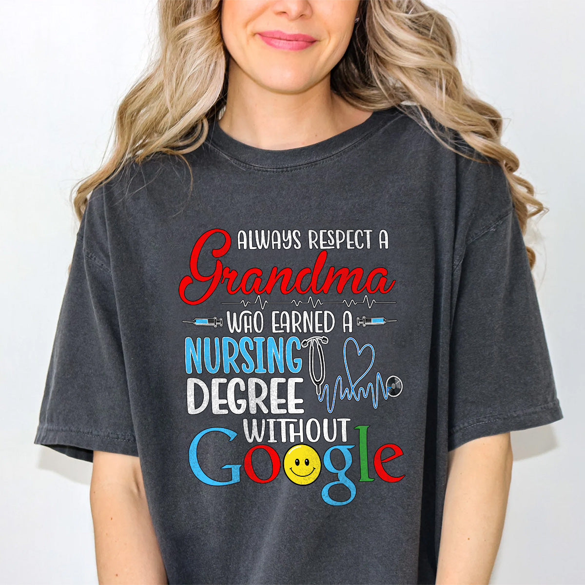 Funny Nursing Grandma Shirt, Respect Grandma Nurse Tee, RN LPN CNA Gift