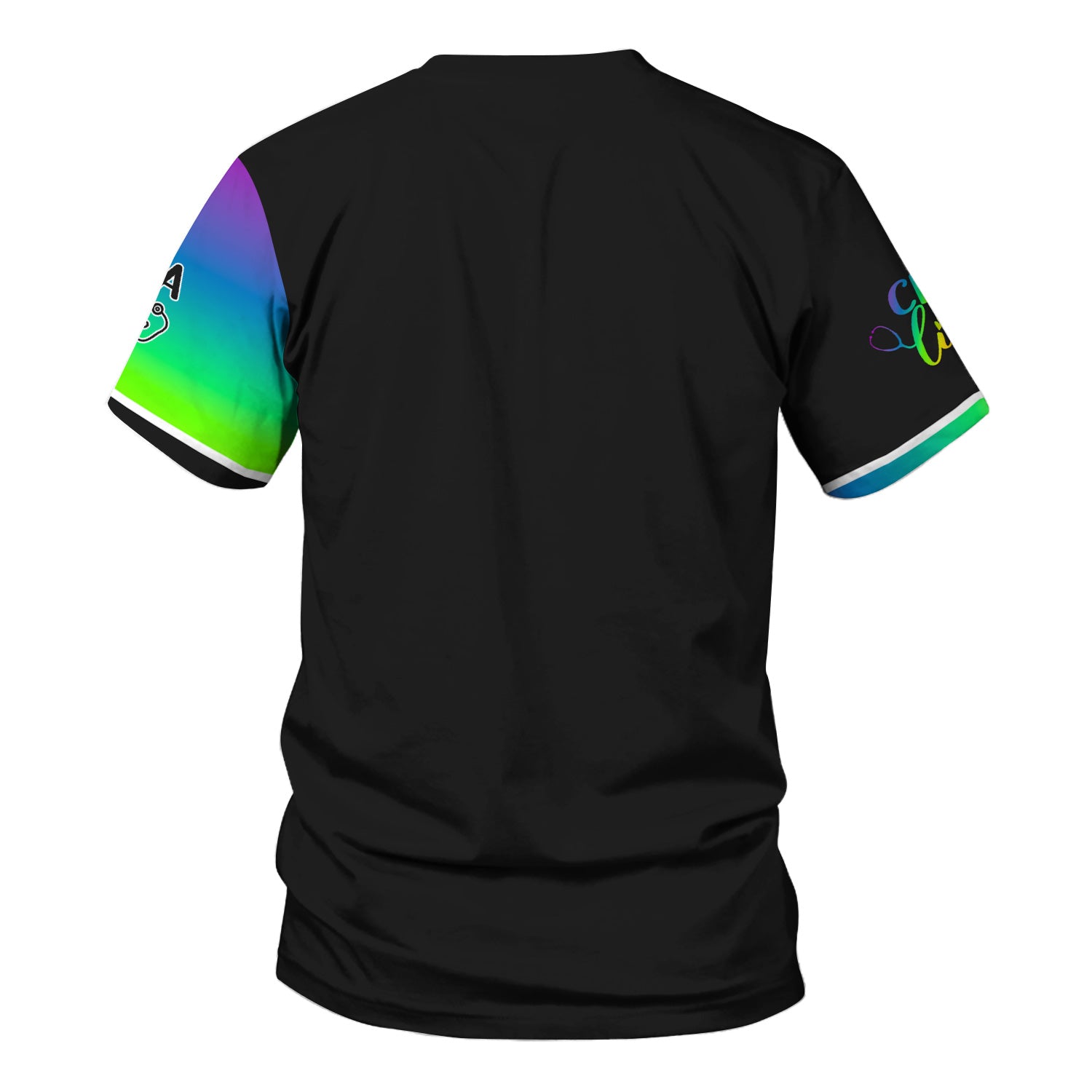 Personalized CNA Scrubs Shirt - Rainbow Medical Nurse Top for Healthcare Workers - Gift for RN LPN Healthcare Workers