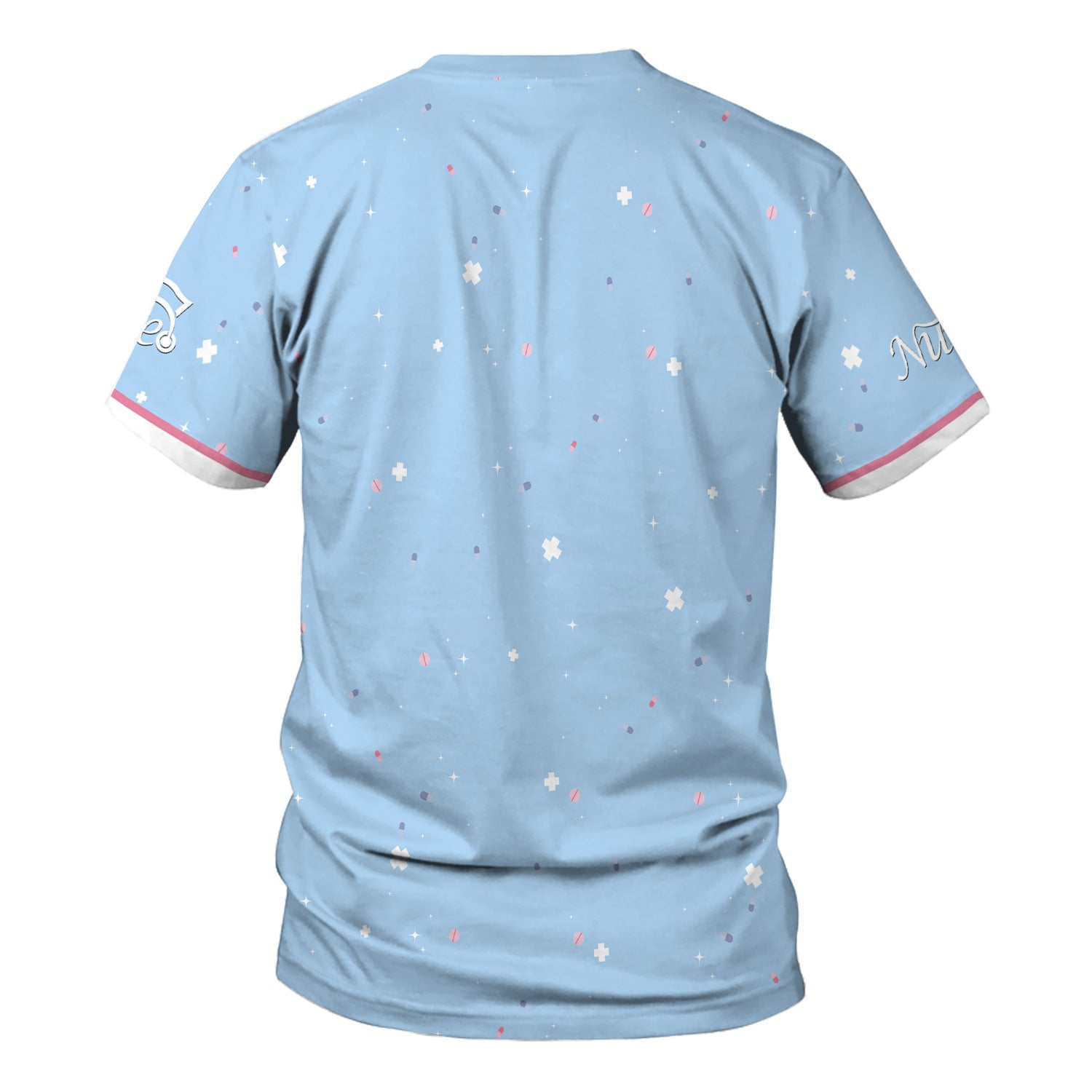Personalized Nursing Faith Scrub for Women - Bible Verse All Things Through Christ - Religious Gift for Healthcare Professionals RN LPN CNA