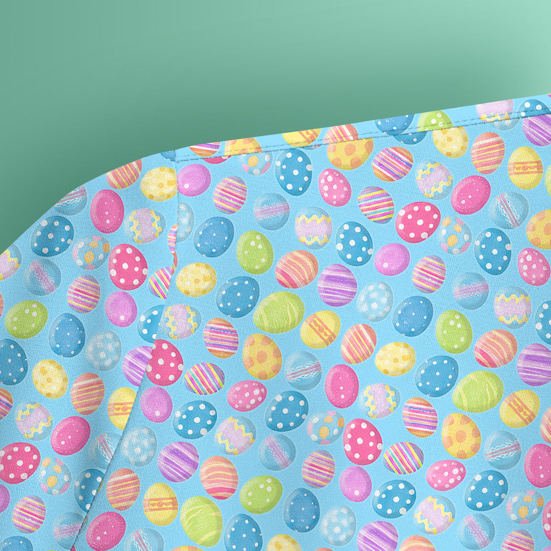 Colorful Easter Eggs Pattern Scrub Top, Comfortable Scrubs for Nurses
