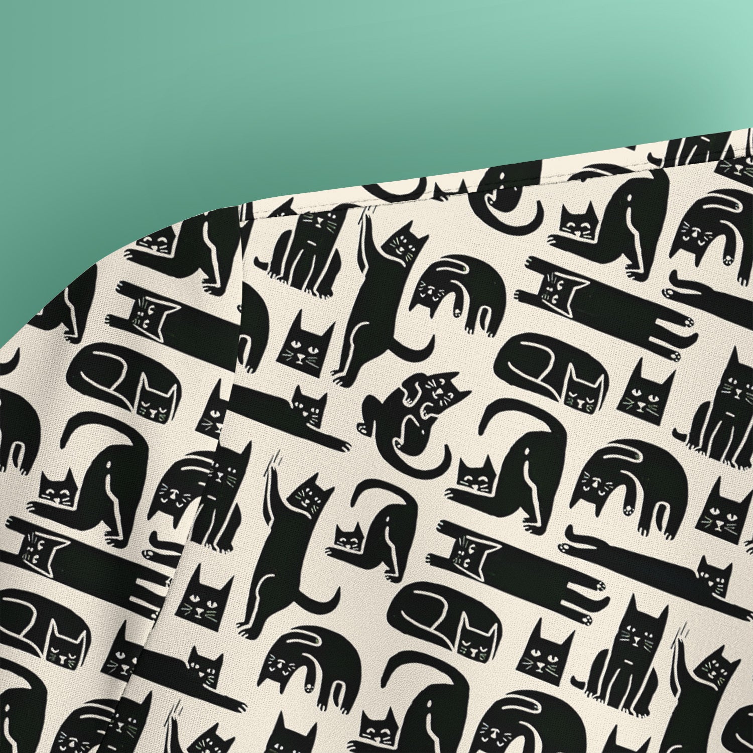 Cute Funny Cat Poses Print Scrub Top, Comfortable Scrubs for Nurses