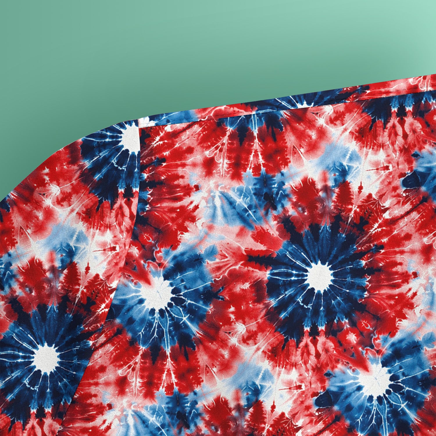 Festive Nurse Tie Dye Firework Burst Pattern Scrub Top, Breathable Fabrics Nursing Uniform