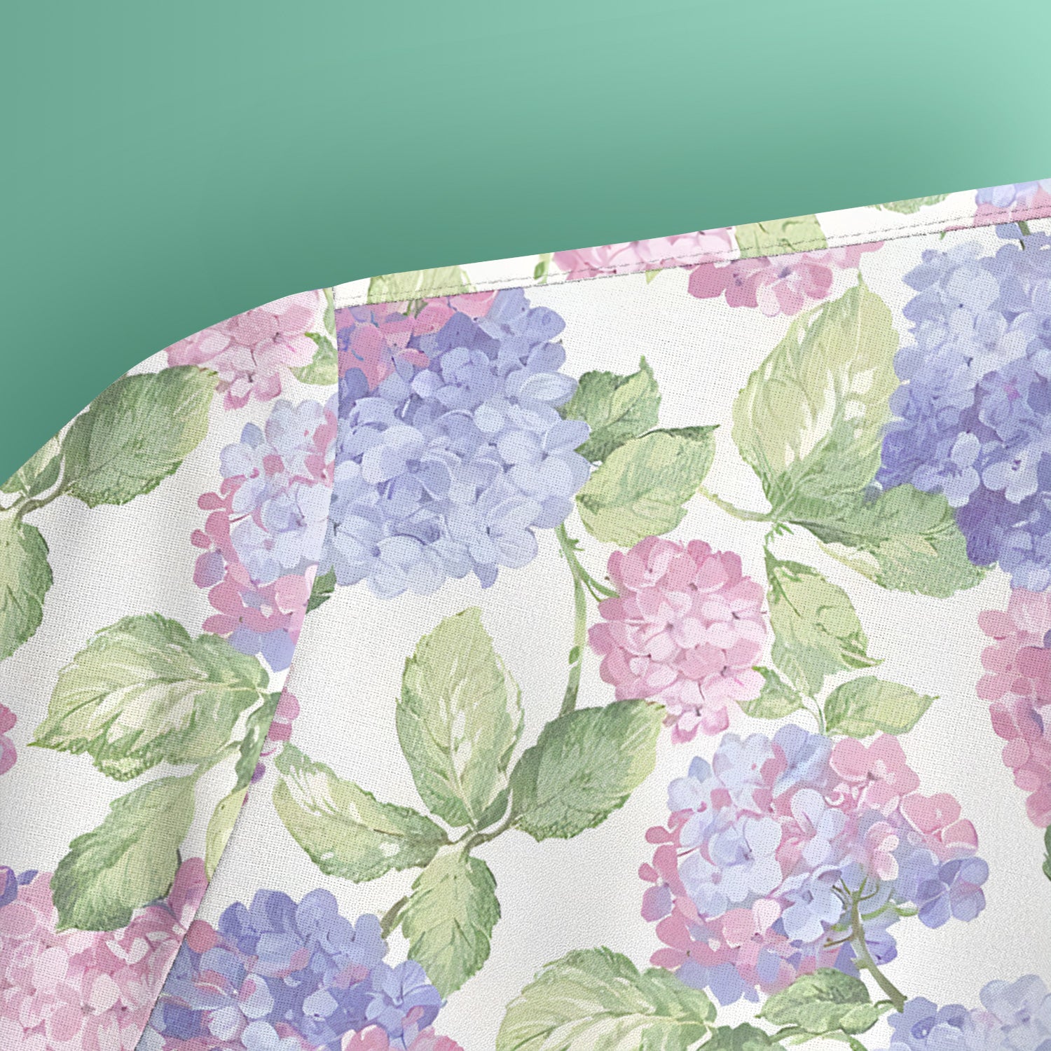 Soft Pastel Watercolor Hydrangea Floral Pattern Scrub Top, Comfortable Scrubs for Nurses