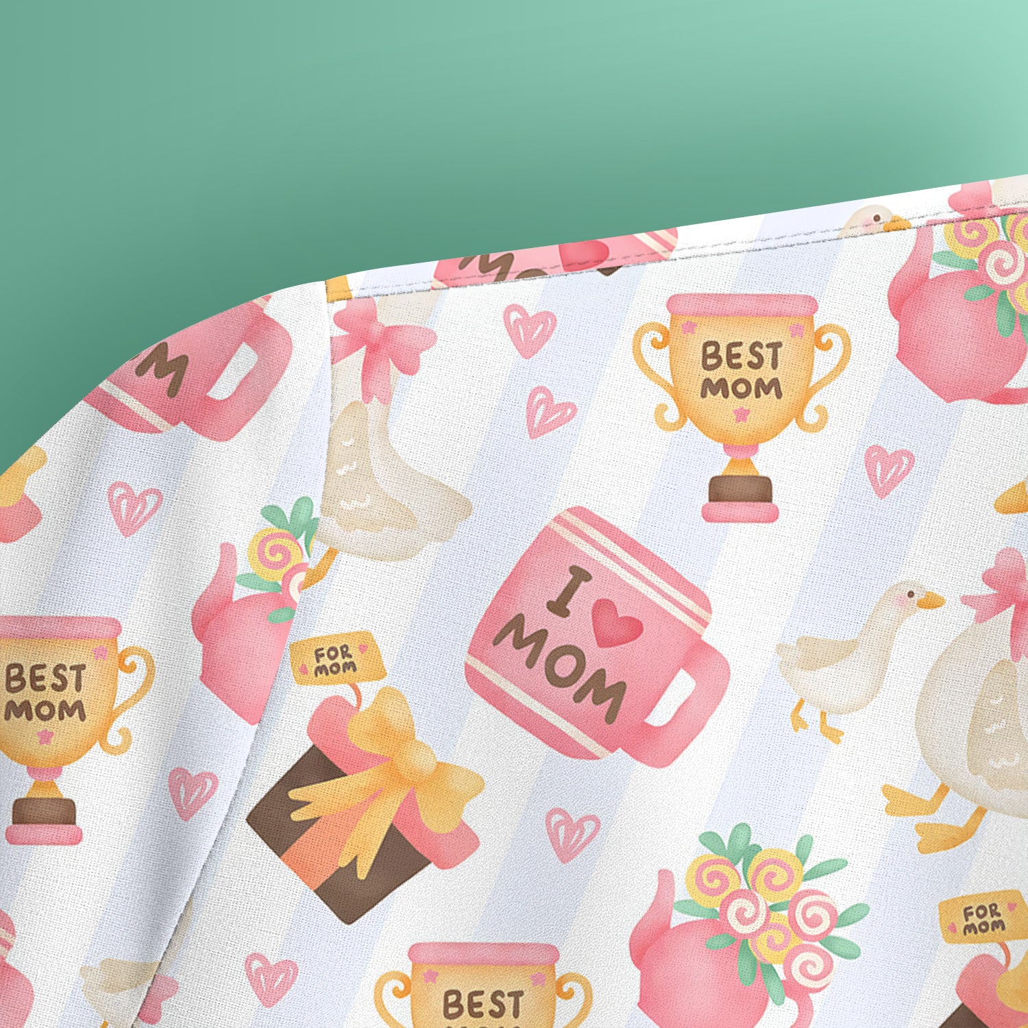 Sweet Nurse Mom Goose Gift Trophy Pattern Scrub Top, Comfortable Scrubs for Nurses