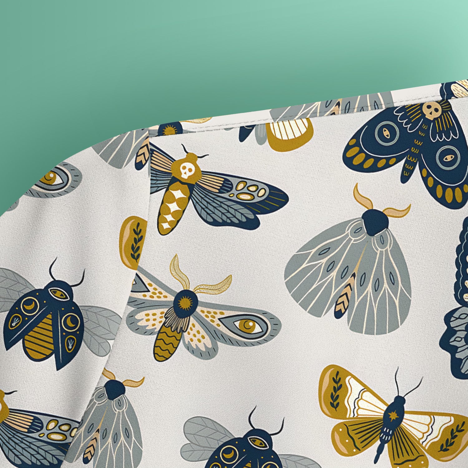 Cute Butterfly Moth Insect Pattern Scrub Top, Comfortable Scrubs for Nurses