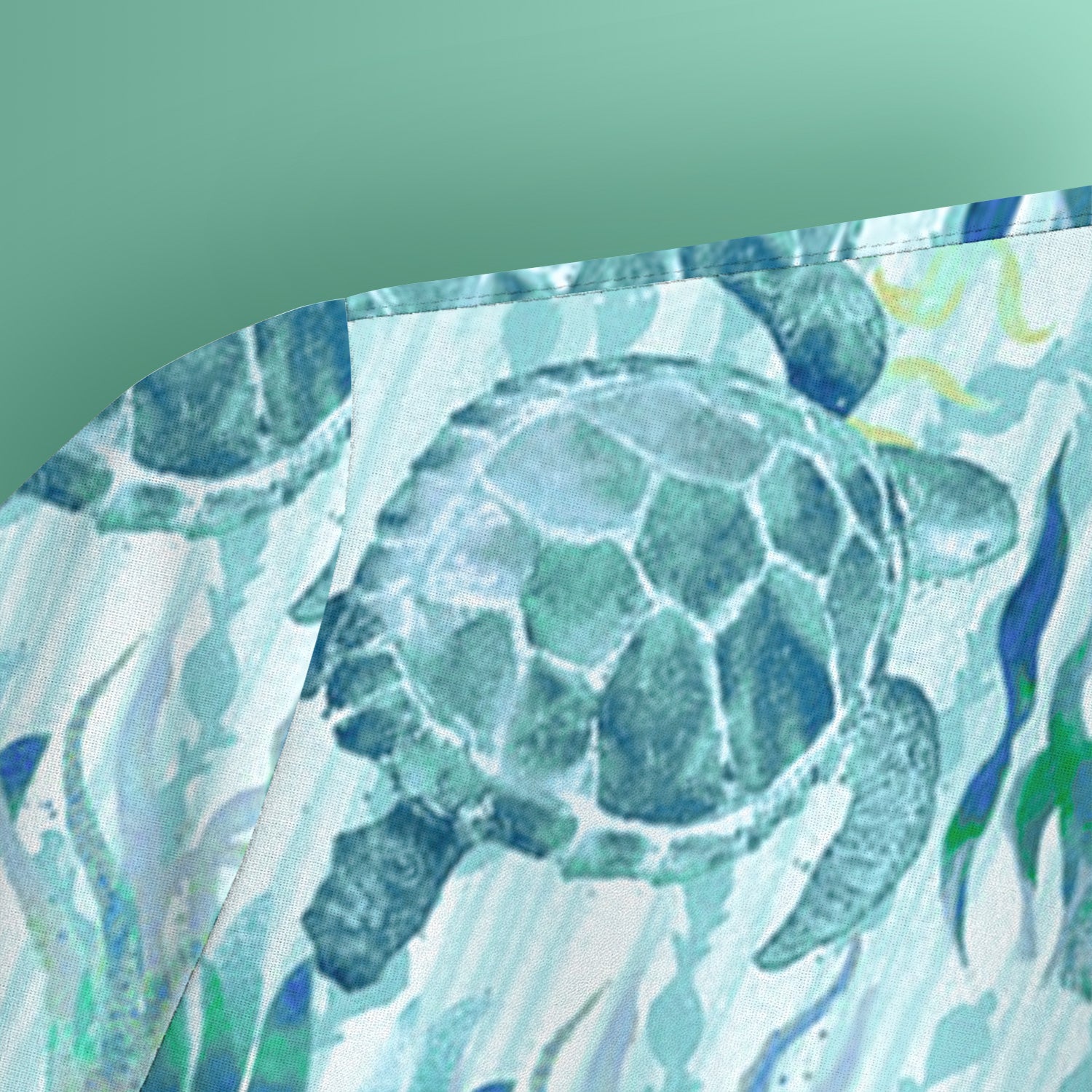 Sea Turtle Ocean Watercolor Print Scrub Top, Comfortable Scrubs for Nurses