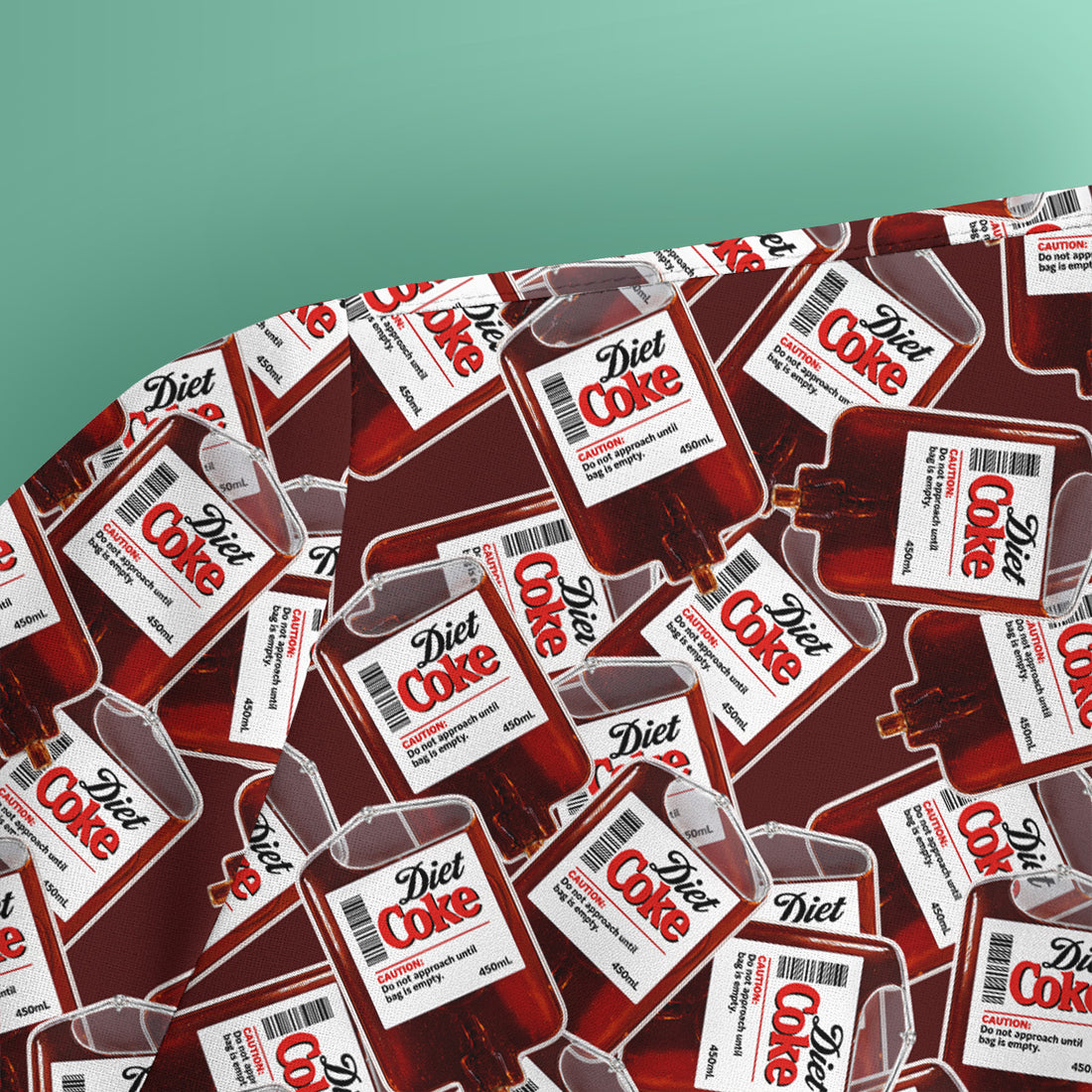 Vintage Soda Bottle Print V Neck Scrub Top for Nurses, Red Medical Uniform