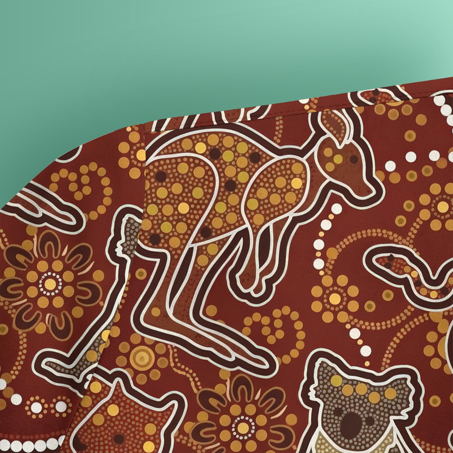 Australian Kangaroo Koala Aboriginal Art Pattern Scrubs Top, Comfortable Scrubs for Nurses