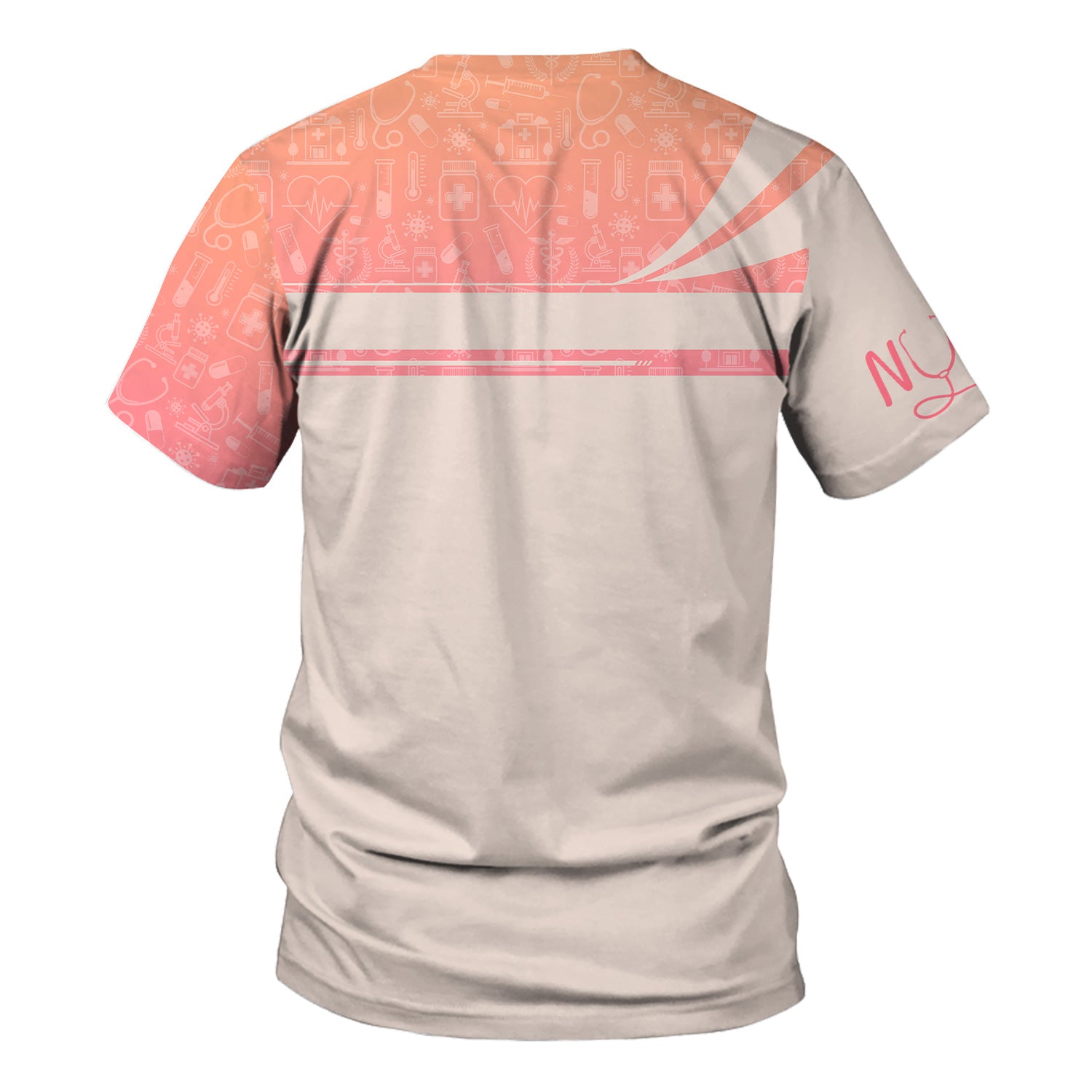 Personalized ER Nurse Scrub Shirt with Name - Cute All Over Print Medical Uniform - Funny Gift for Emergency Room Nurses