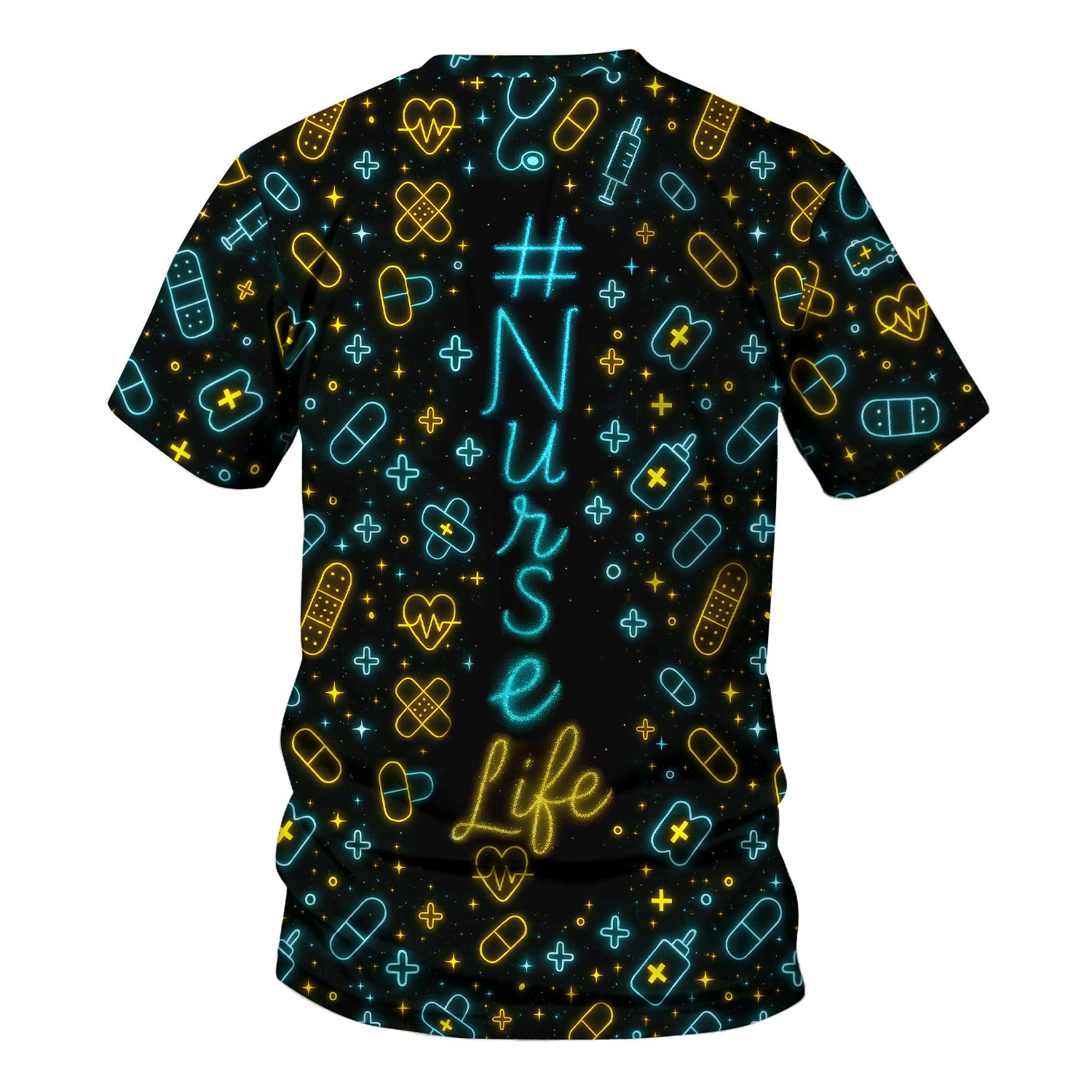 Personalized Nurse Scrub Shirt - Custom RN CNA LPN Uniform Top with Funny or Faith Design - Unique Gift for Healthcare Workers