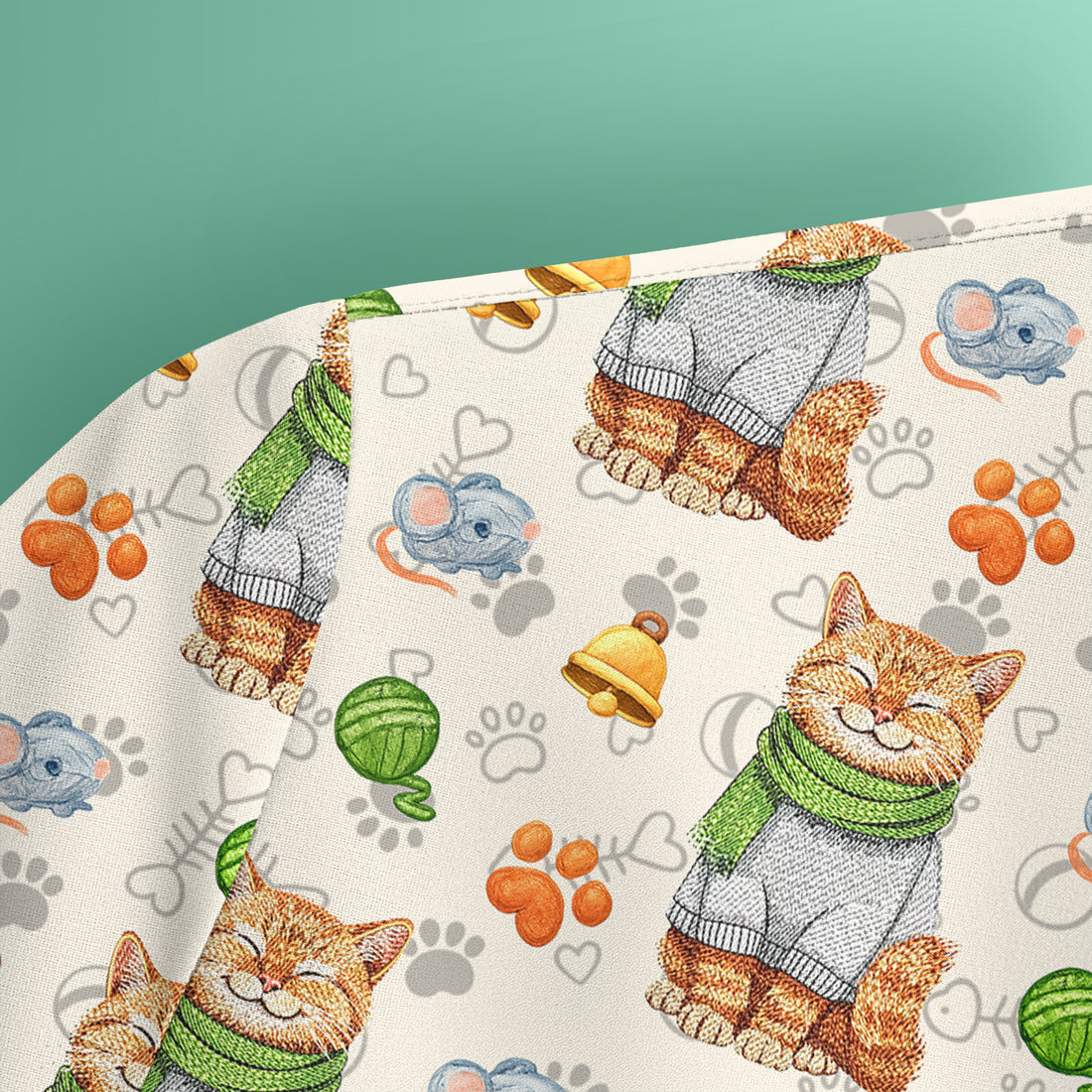 Adorable Cat Lover Nurse Scrub Top, Cute Cat Medical Pattern Shirt, Breathable Fabrics Nursing Uniform