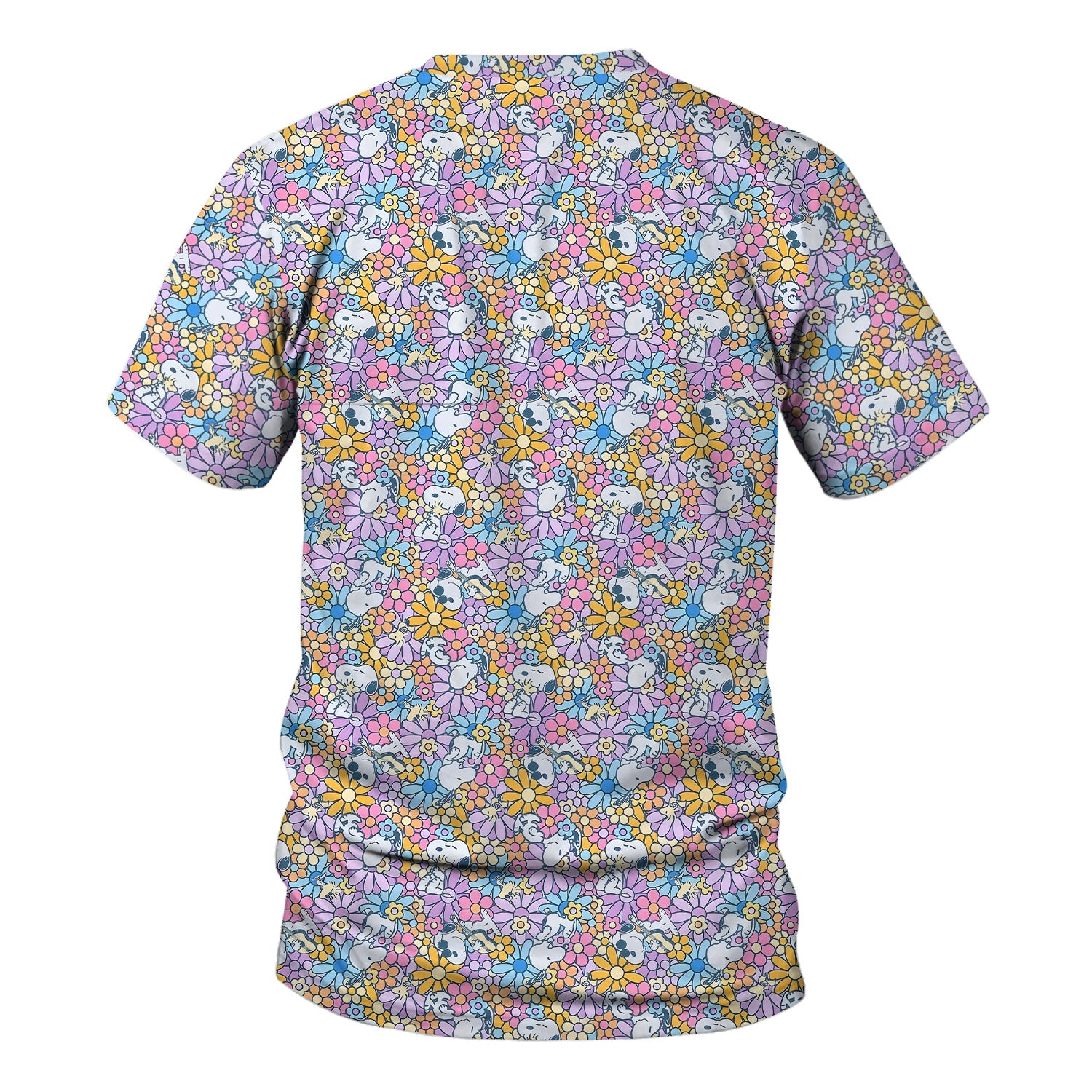 Funny Beagle Dog Nurse Shirt - Floral & Cartoon Dog Graphic Design - Gift for Women RN LPN CNA