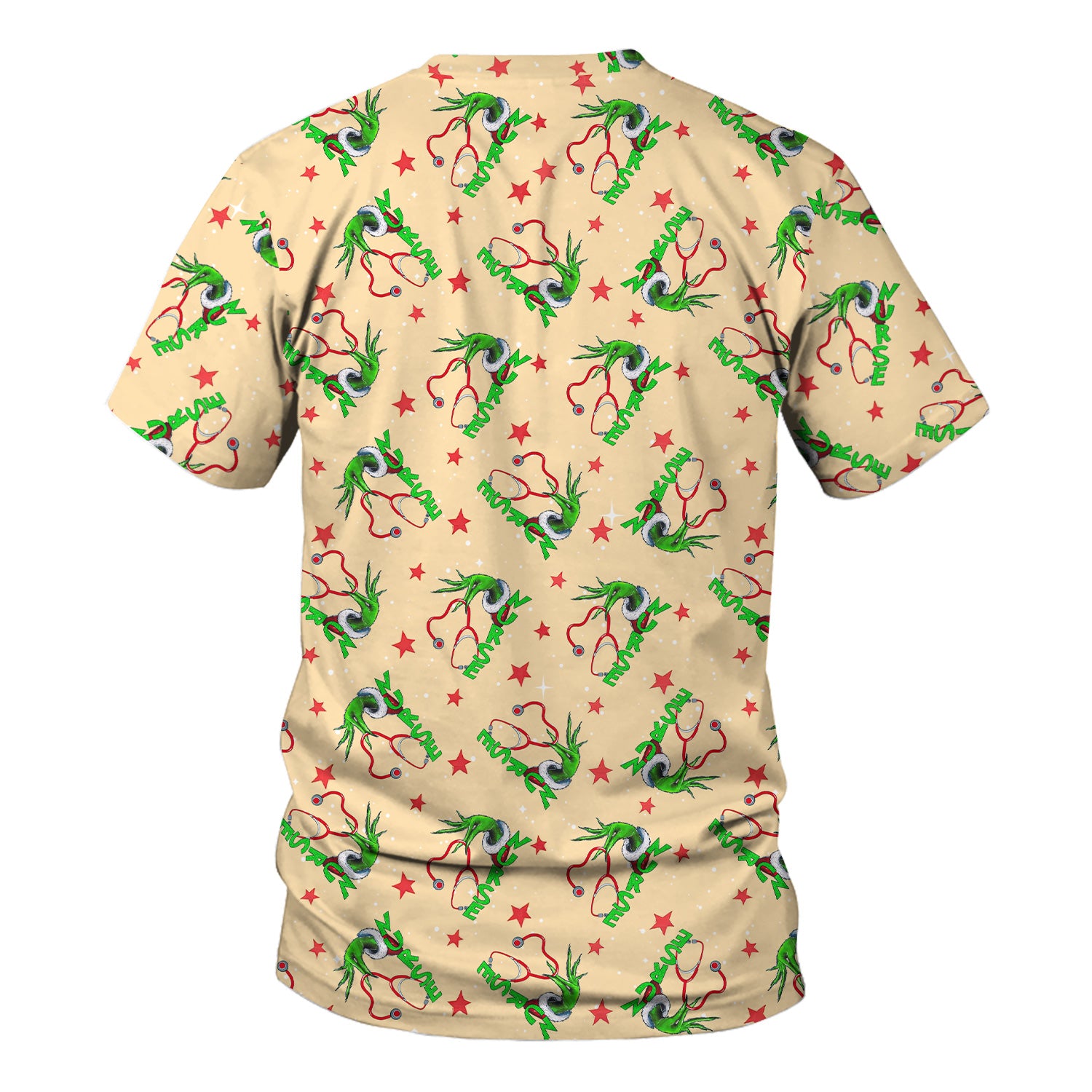 Custom Nurse Grinch Scrub Top - Funny Christmas Top for Women - Gift for RN LPN CNA Nursing