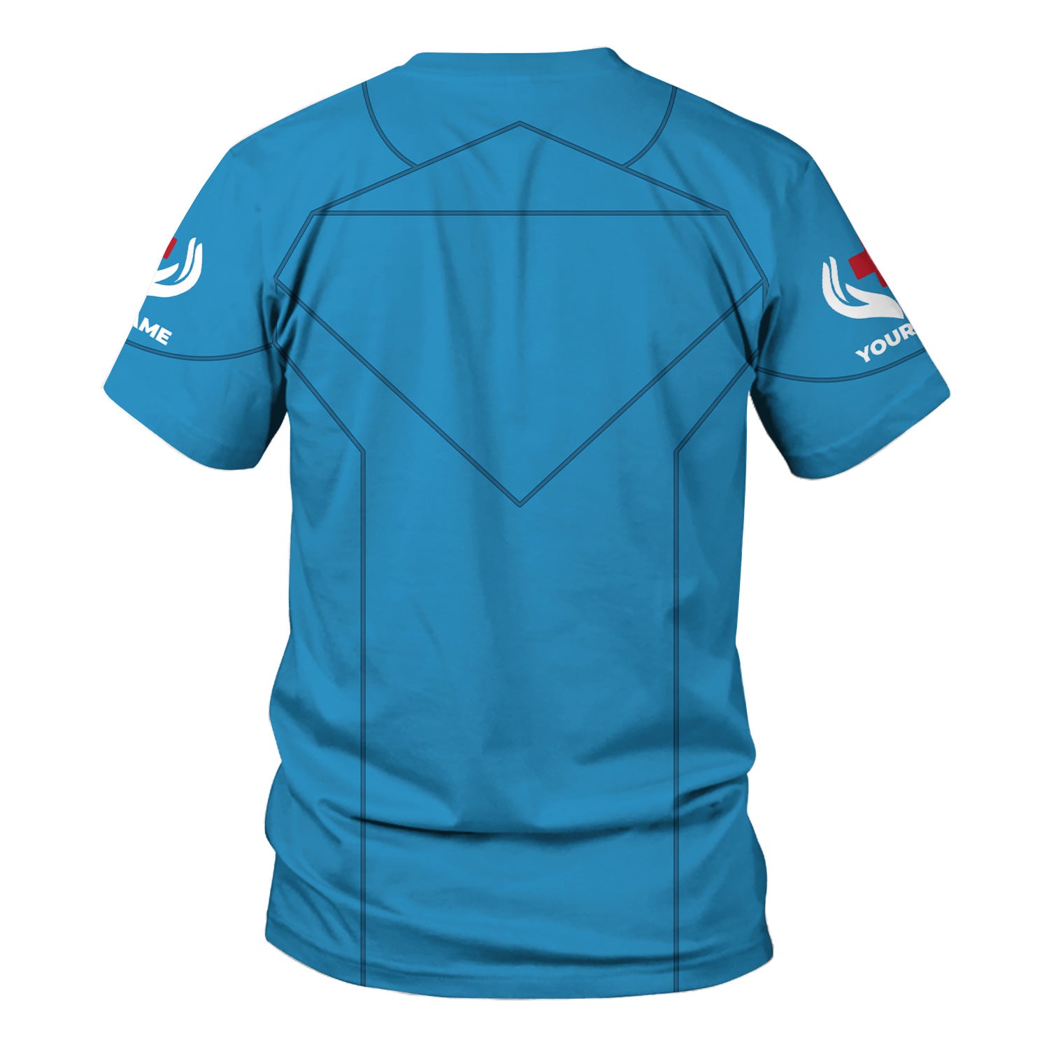 Personalized Funny RN Symbol Nurse Scrub for Women - Superhero Design with Stethoscope - Gift for RN LPN CNA Medical Staff
