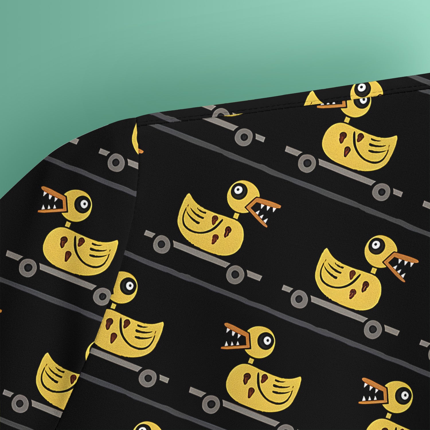 Spooky Rubber Duck Scrub Top, Cute Creepy Halloween Nursing Uniform