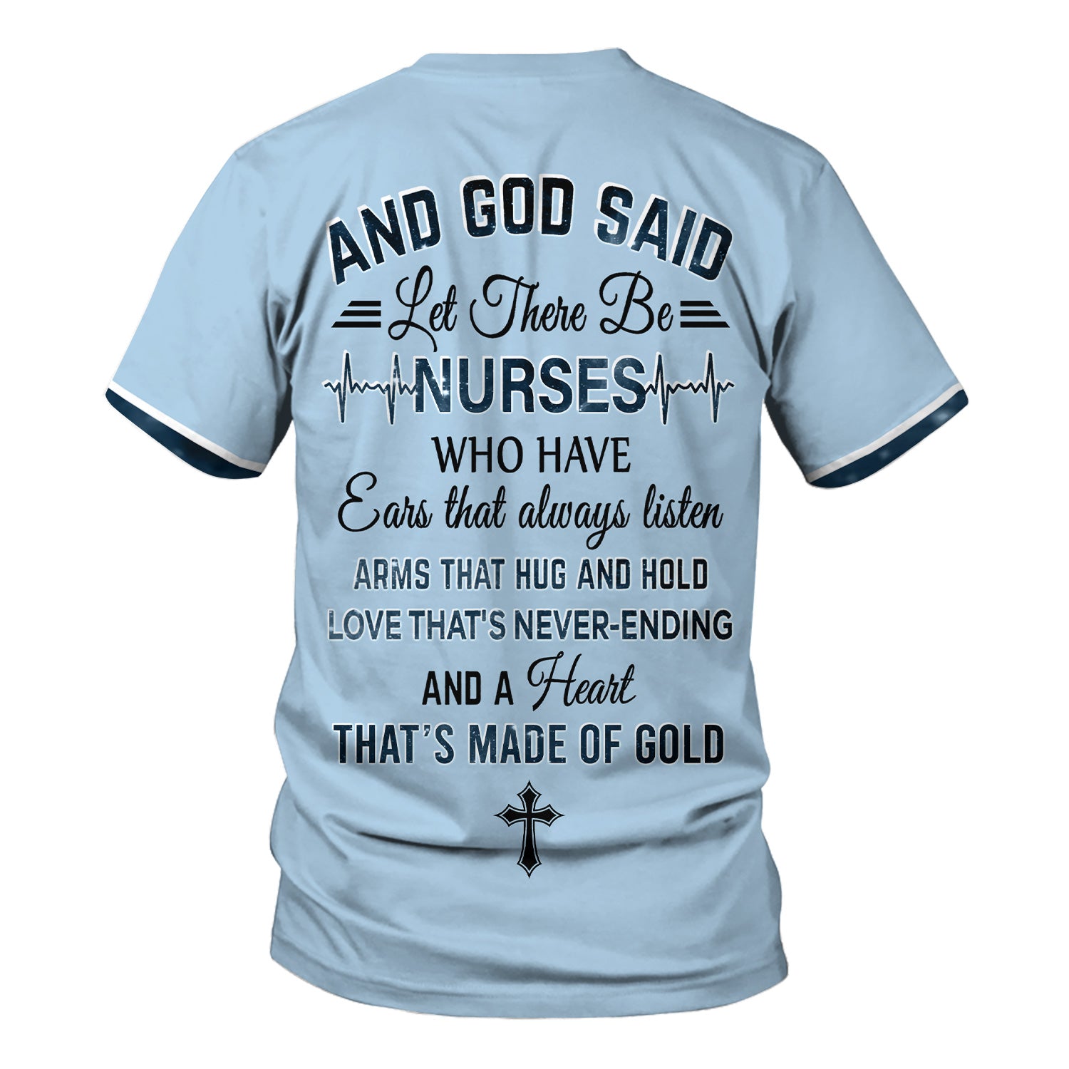 Personalized Nurse Love T-Shirt - Floral Stethoscope Galaxy Design - Custom Gift for RN LPN CNA Healthcare Workers