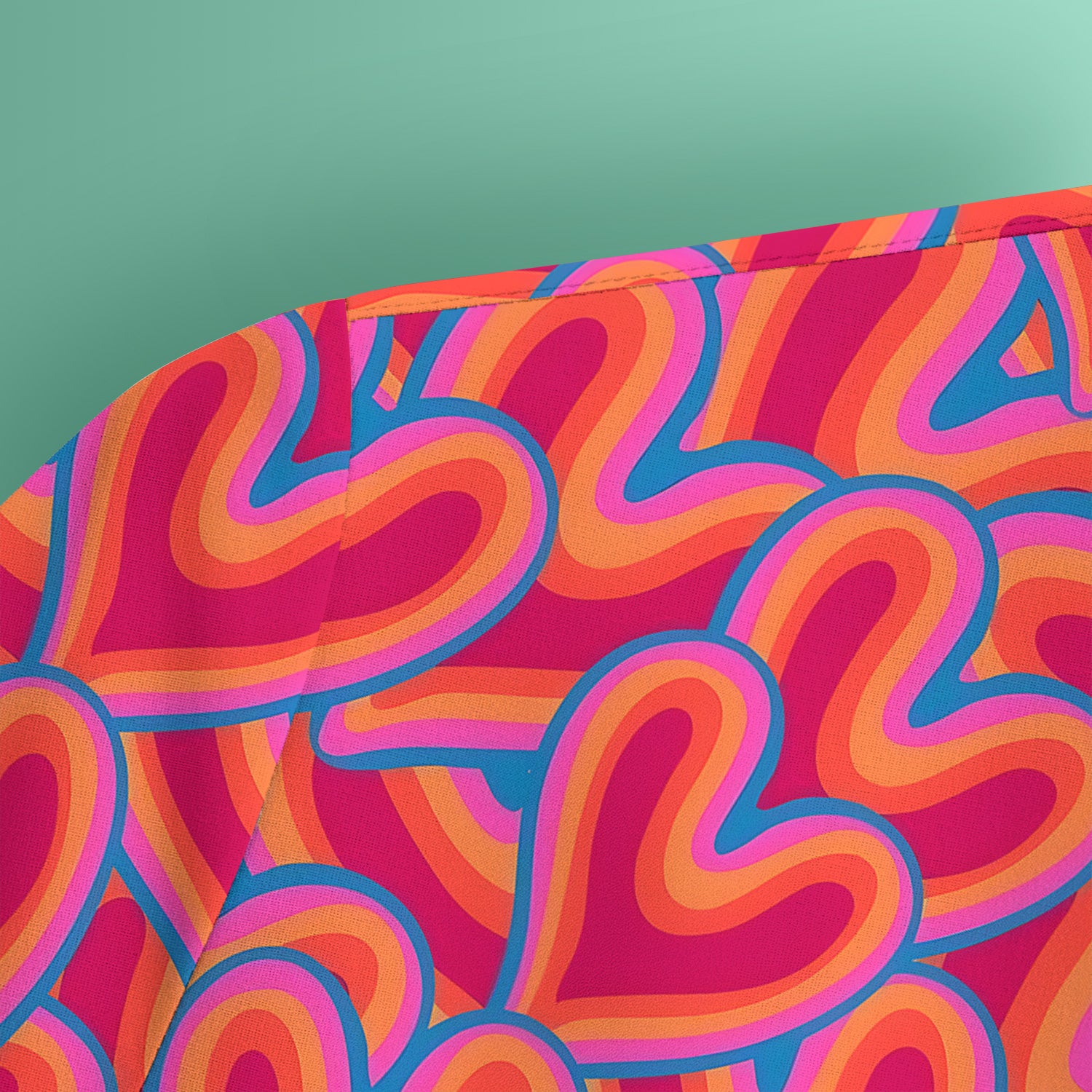 Cute Valentine Nurse Heart Pattern Scrub Top, Comfortable Scrubs For Nurses