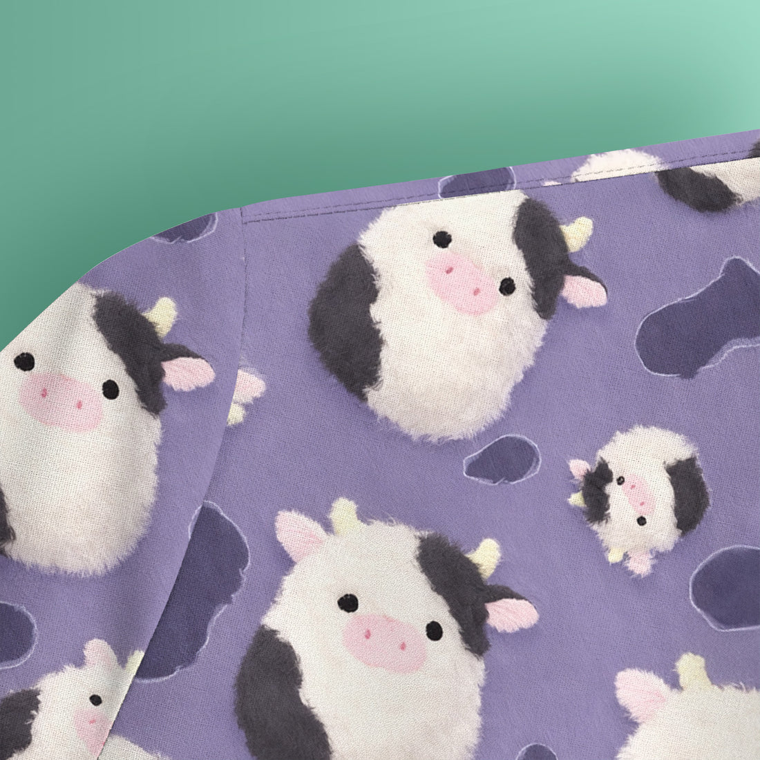 Cute Cartoon Pig Pattern Scrubs Top, Comfortable Scrubs for Nurses