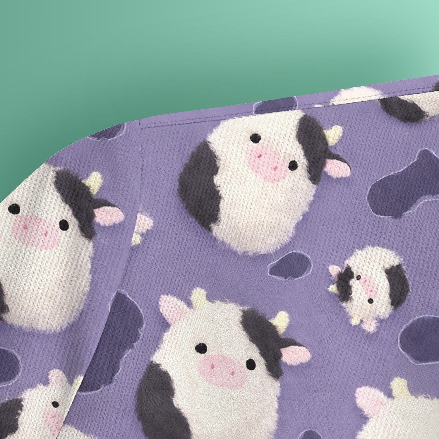 Cute Cartoon Pig Pattern Scrubs Top, Comfortable Scrubs for Nurses