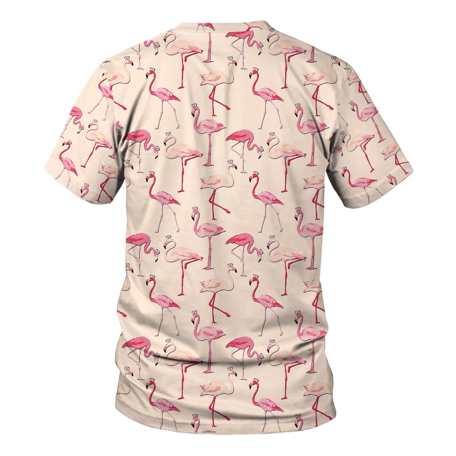 Cute Flamingo Nurse Scrub – Funny Tropical Bird Scrub Top for Women - Custom RN LPN CNA Healthcare Workers Gift